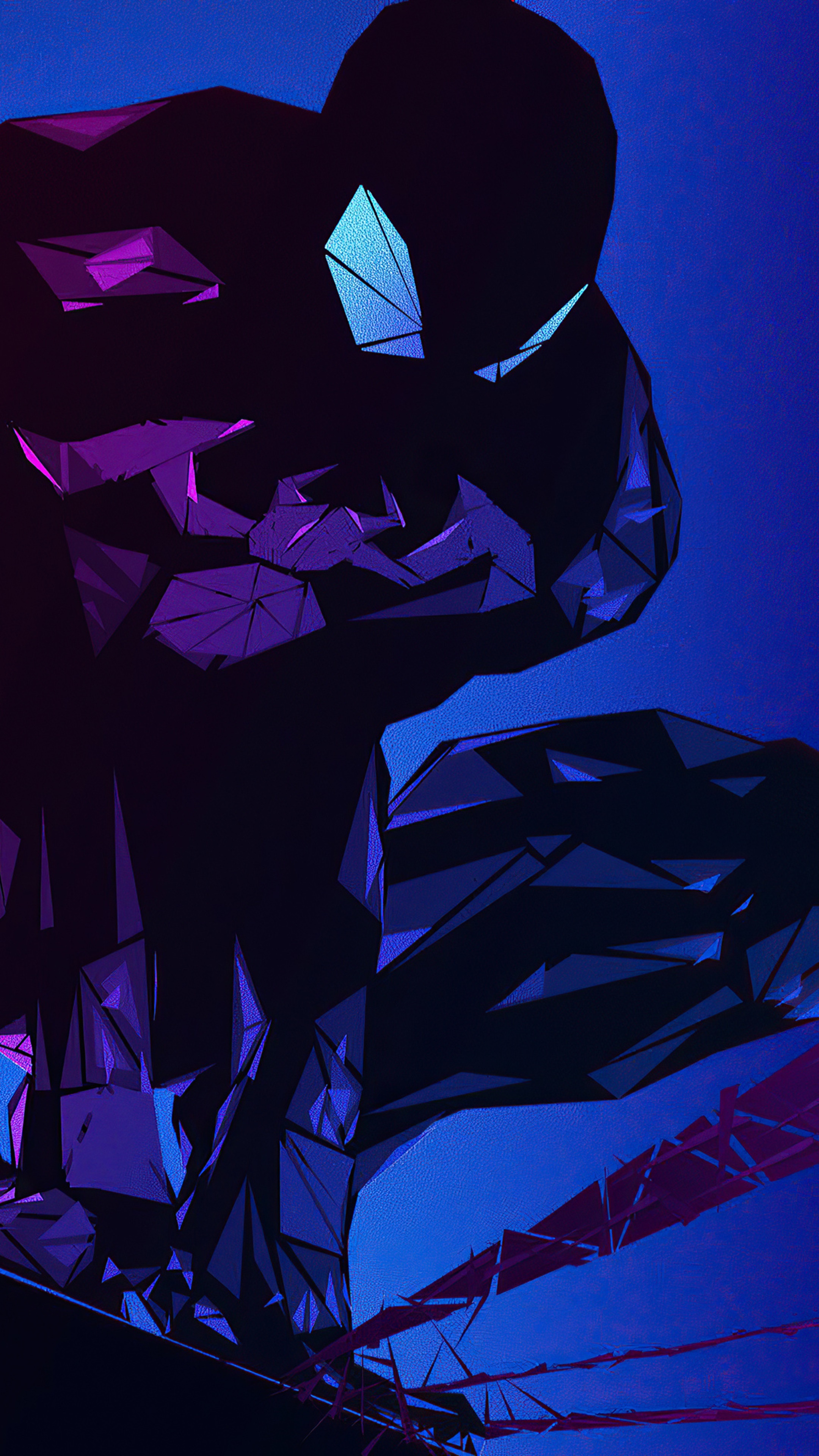 Spider-Man in abstract geometric style HD Phone Wallpaper