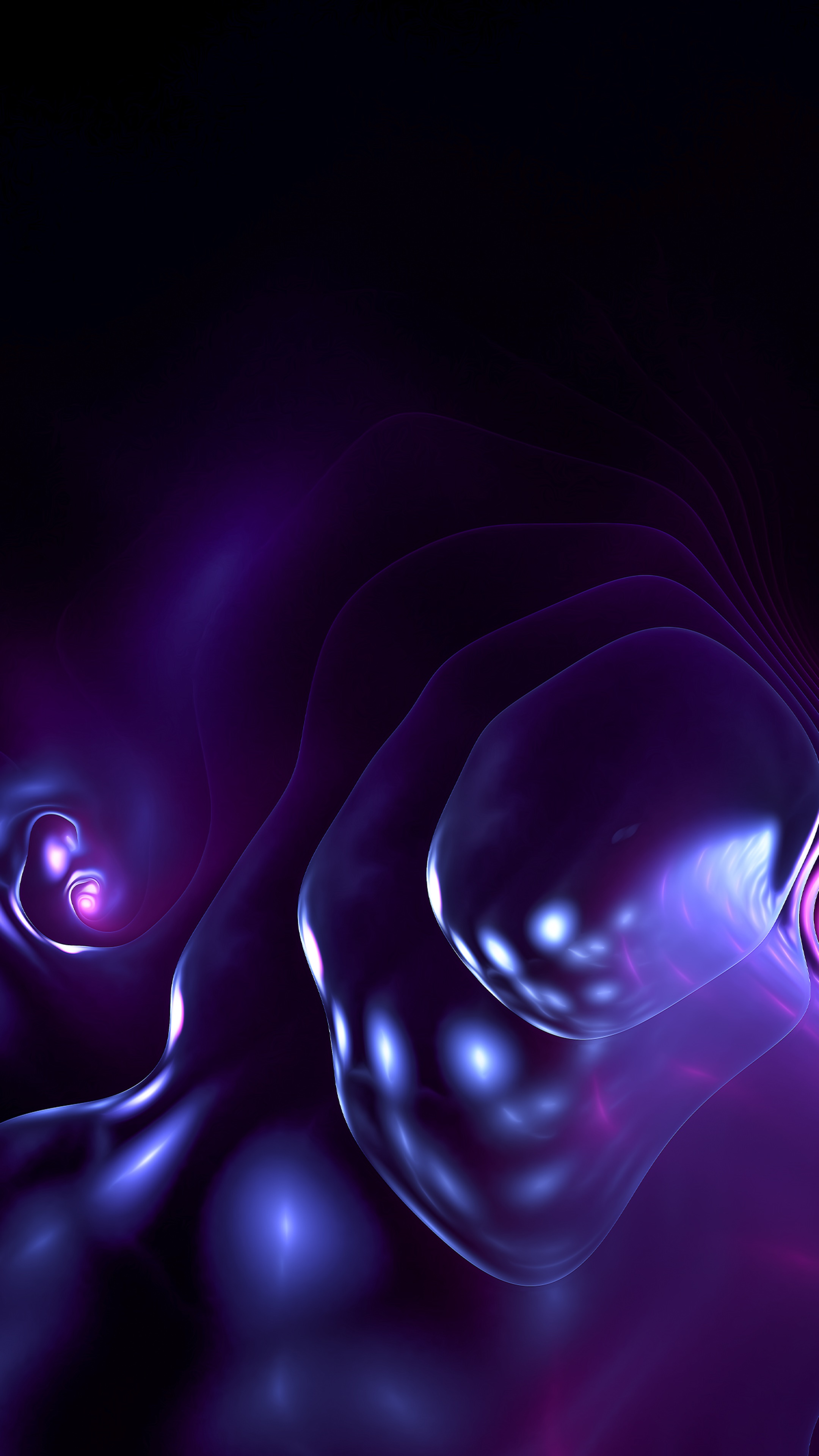 Abstract purple and black digital art 4K HD Phone Wallpaper
