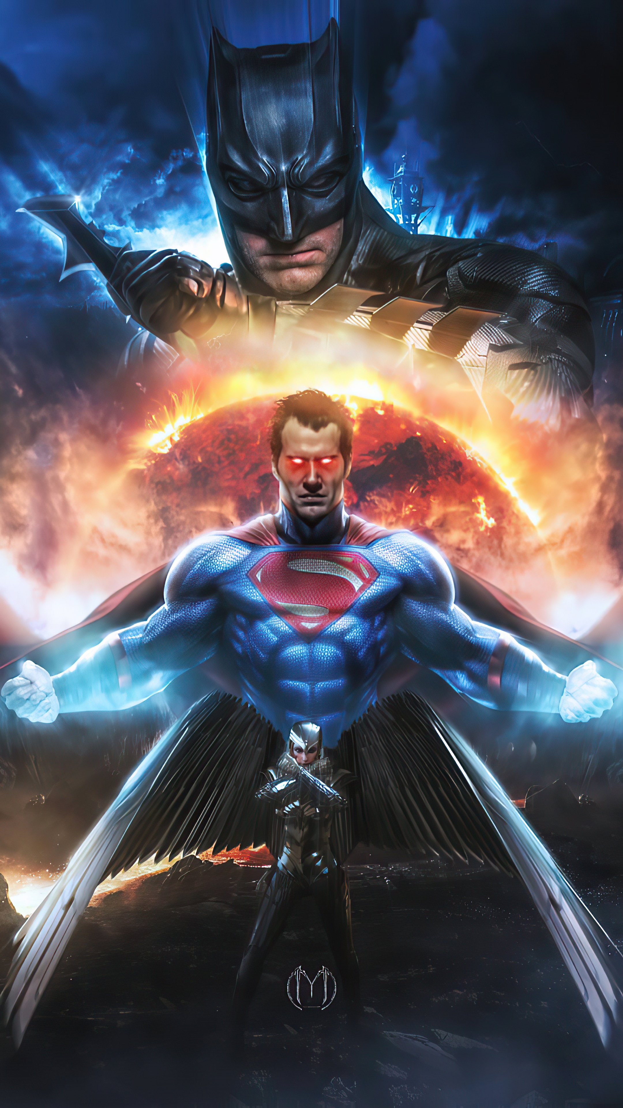 Batman and Superman artwork 4K HD Phone Wallpaper