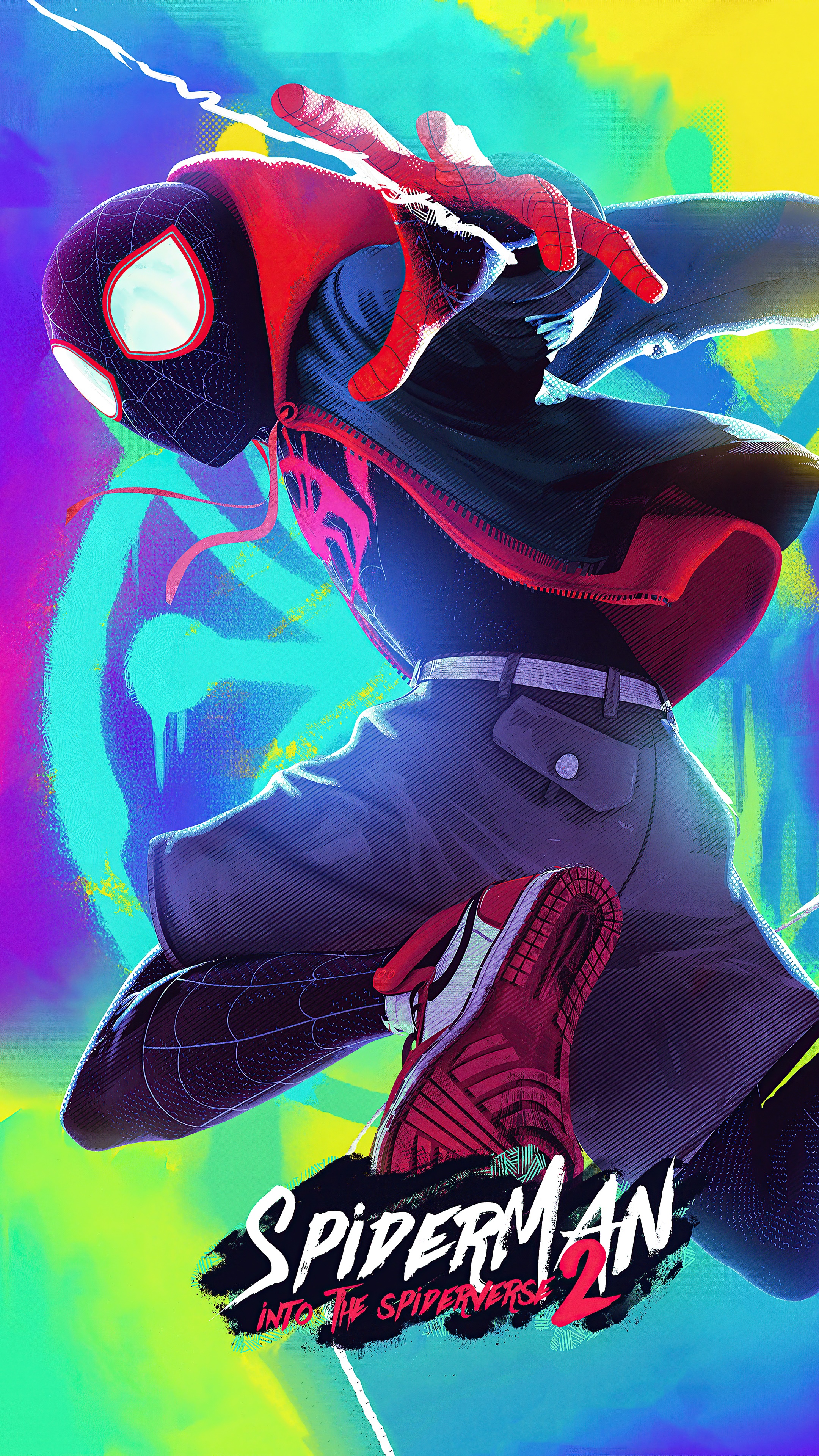 Spider-Man: Into the Spider-Verse 2 Artwork HD Phone Wallpaper