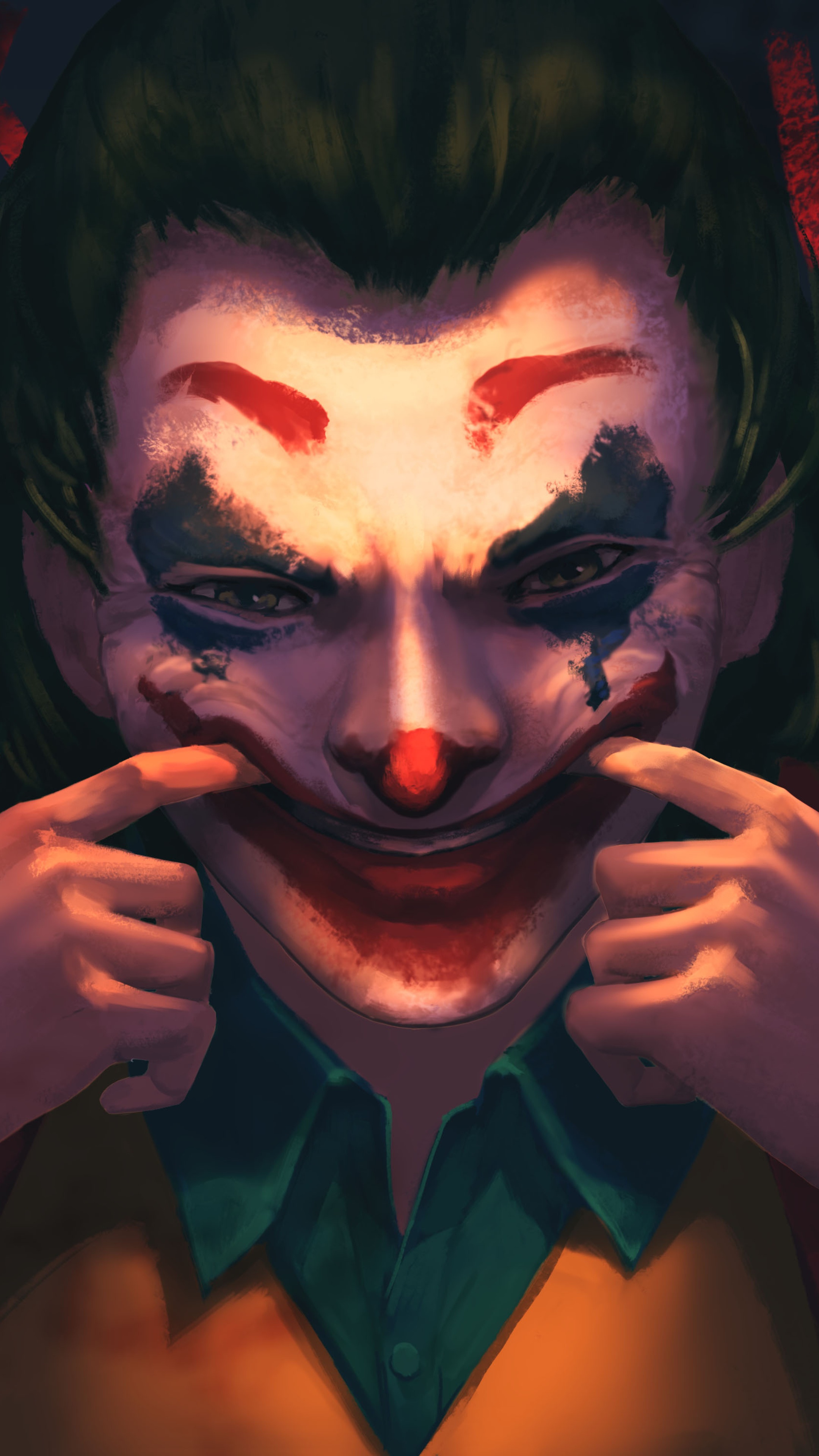 Joker artwork 4K HD Phone Wallpaper
