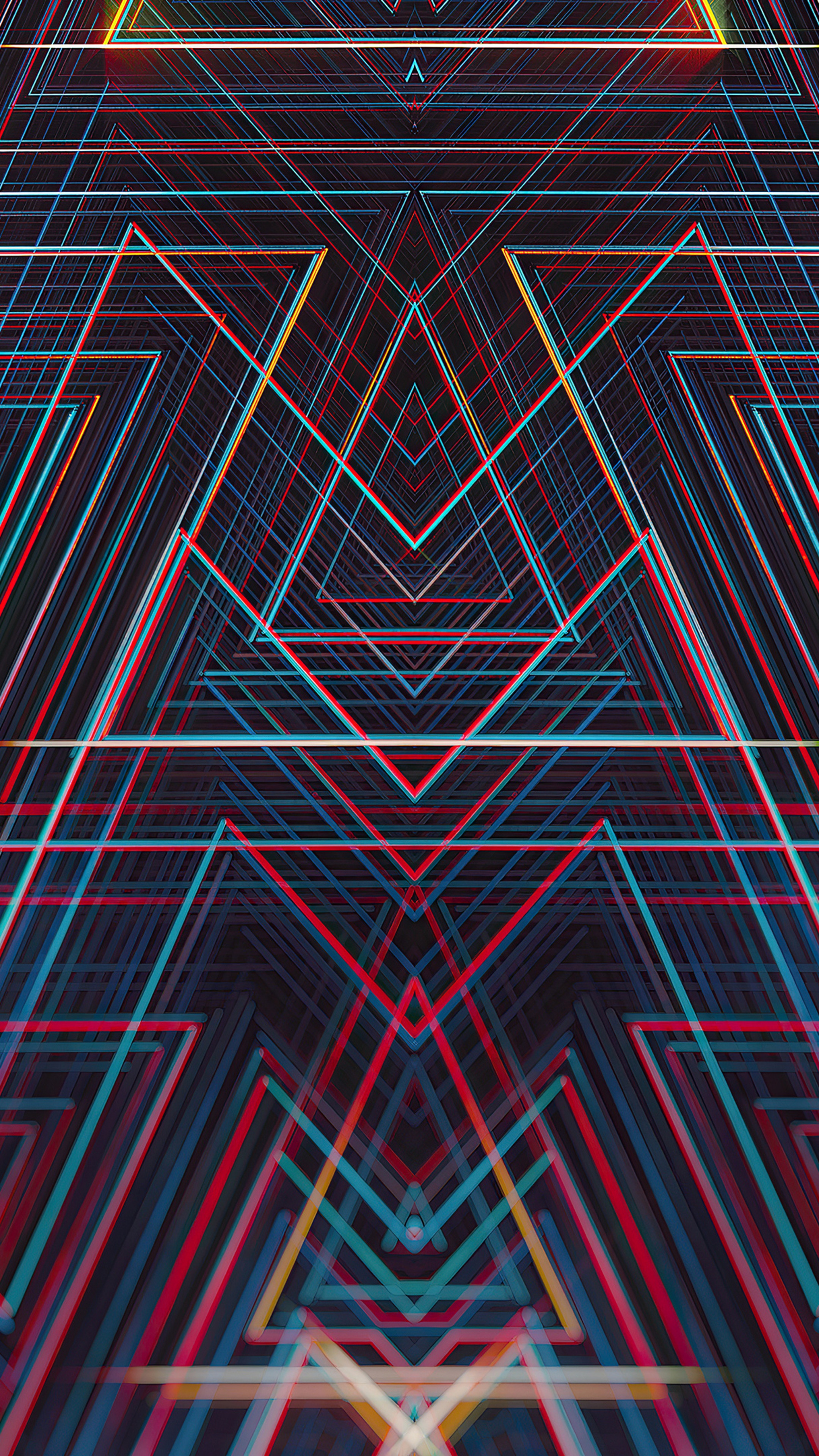 Abstract geometric digital art HD Phone Wallpaper