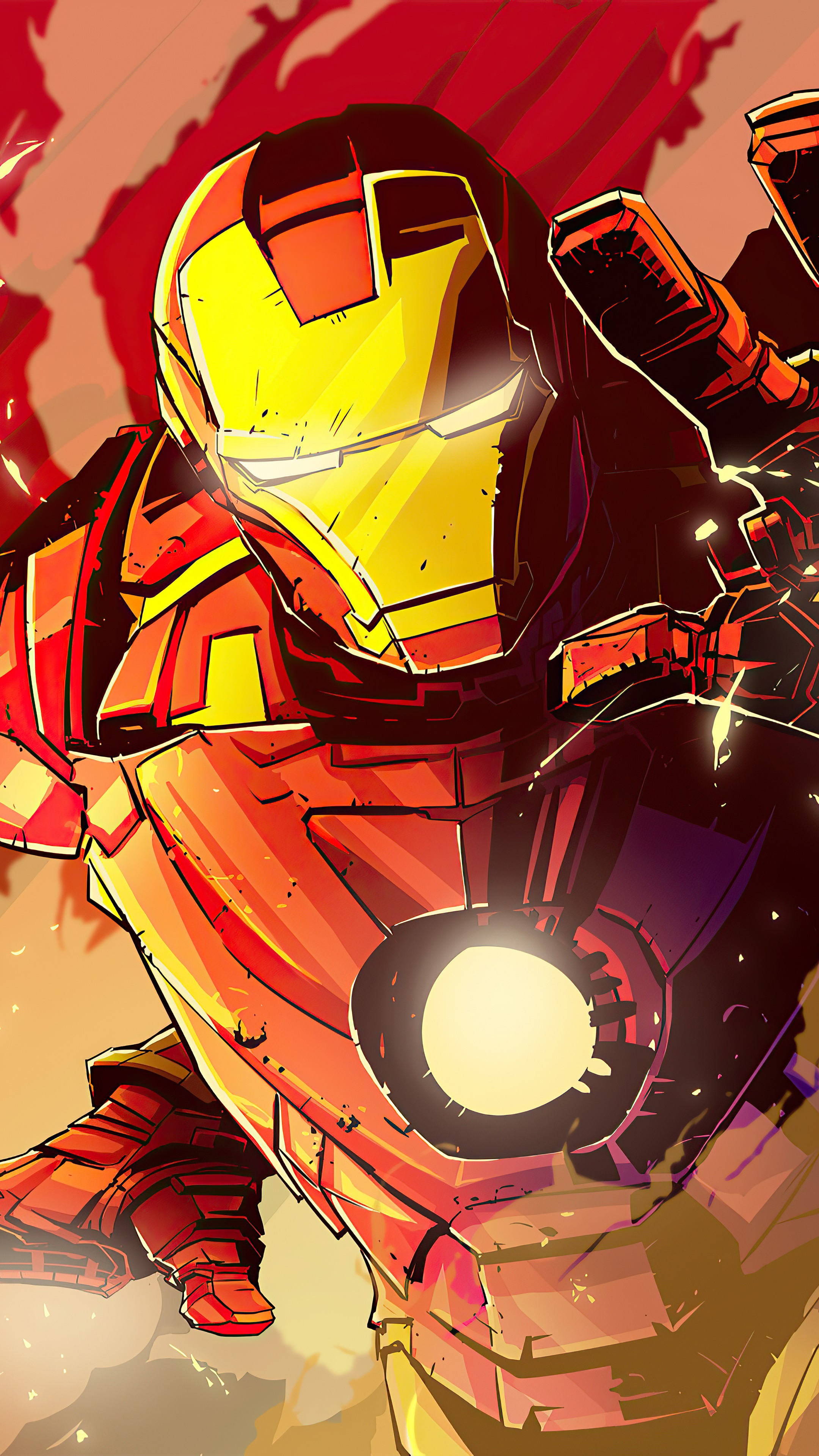 Iron Man artwork HD Phone Wallpaper