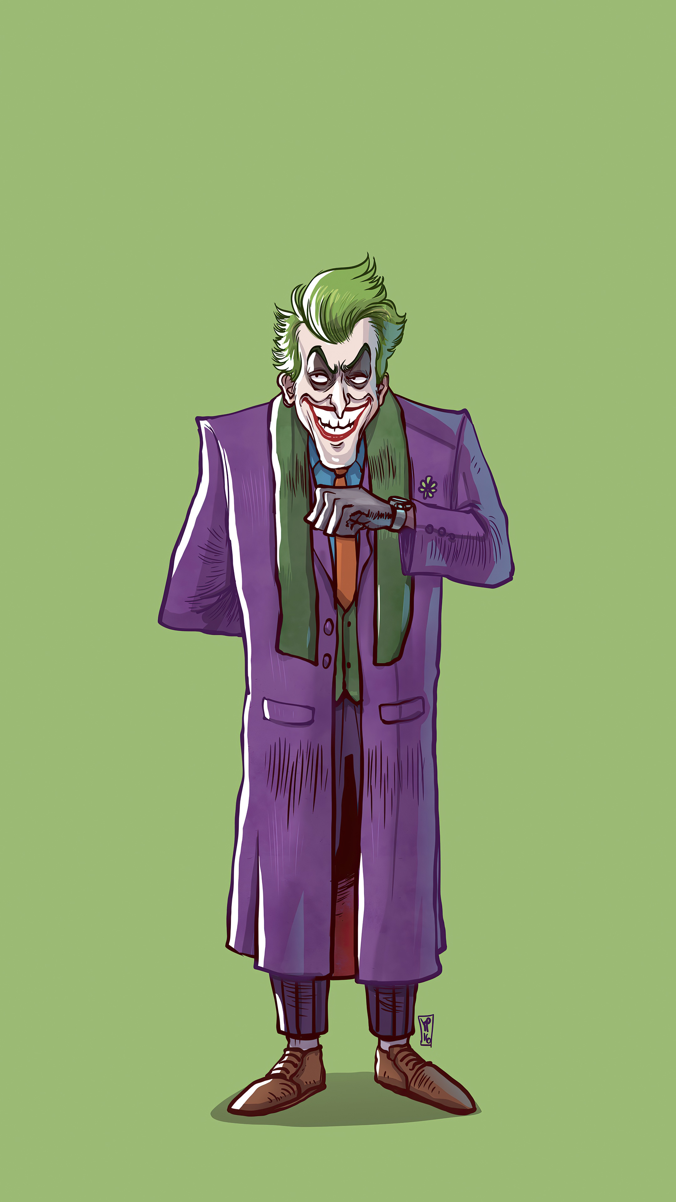 The Joker from Batman, minimalist artwork HD Phone Wallpaper