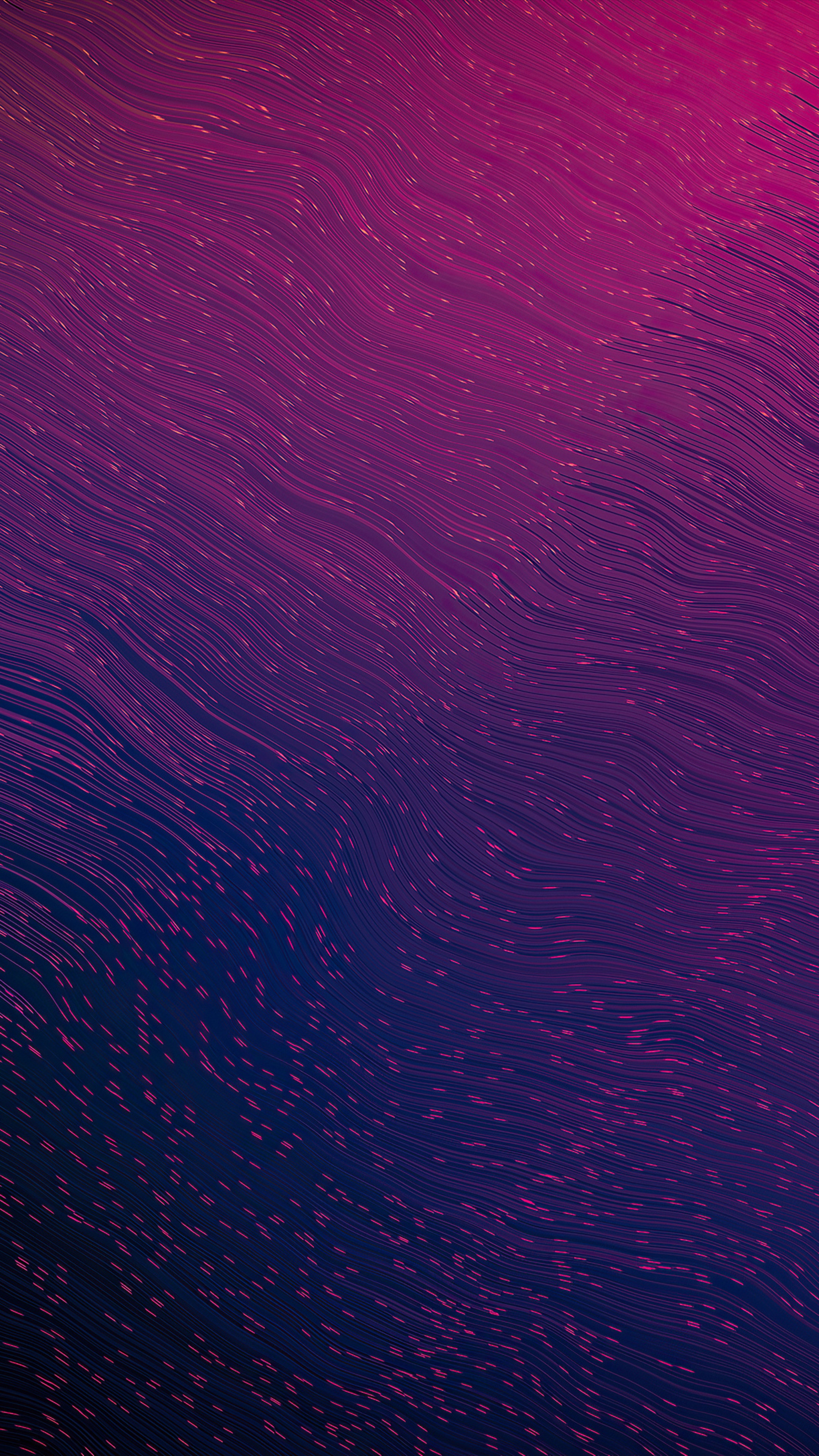 Abstract digital art with purple and blue waves HD Phone Wallpaper