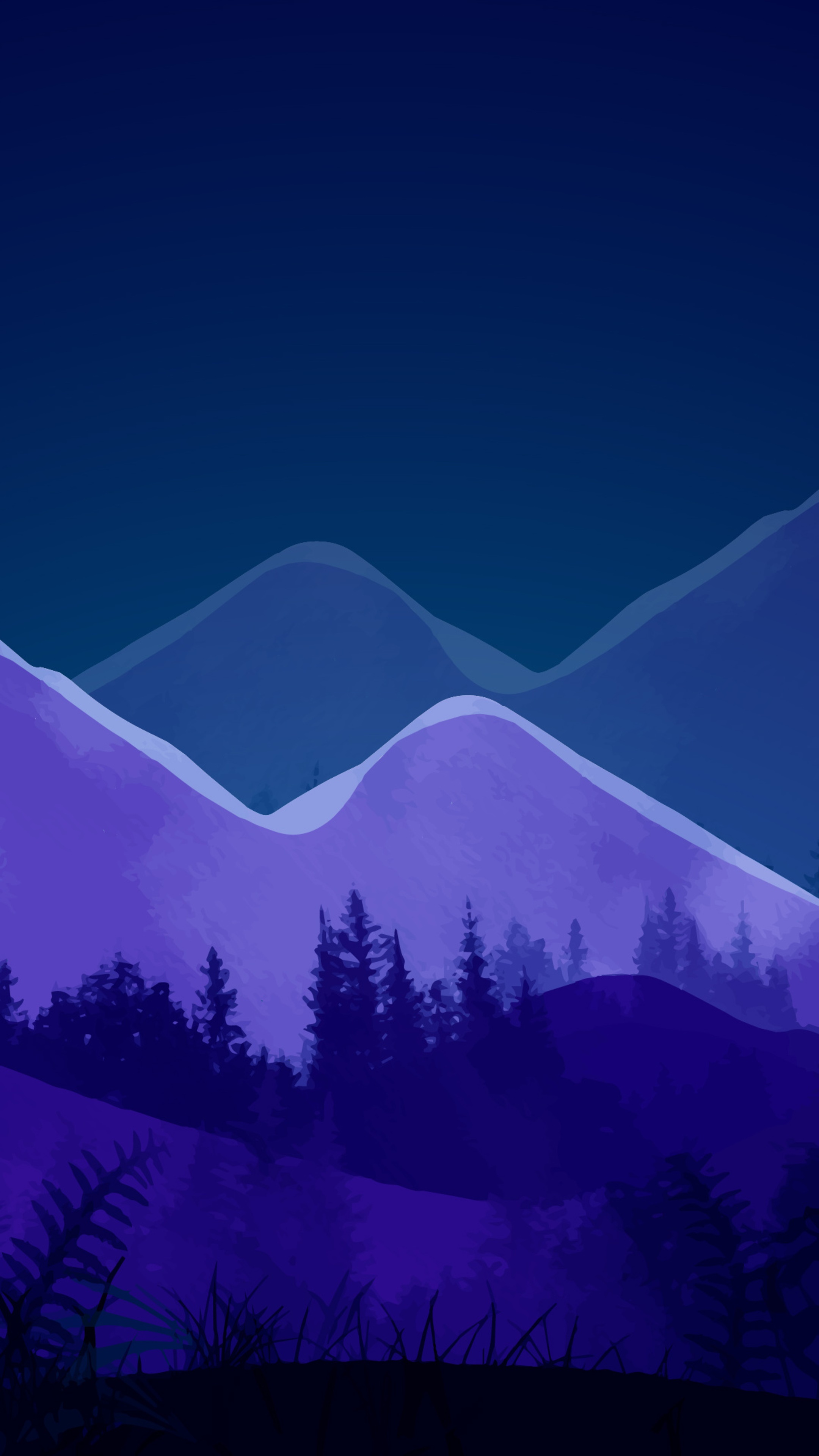 Digital art of mountains in 4K HD Phone Wallpaper