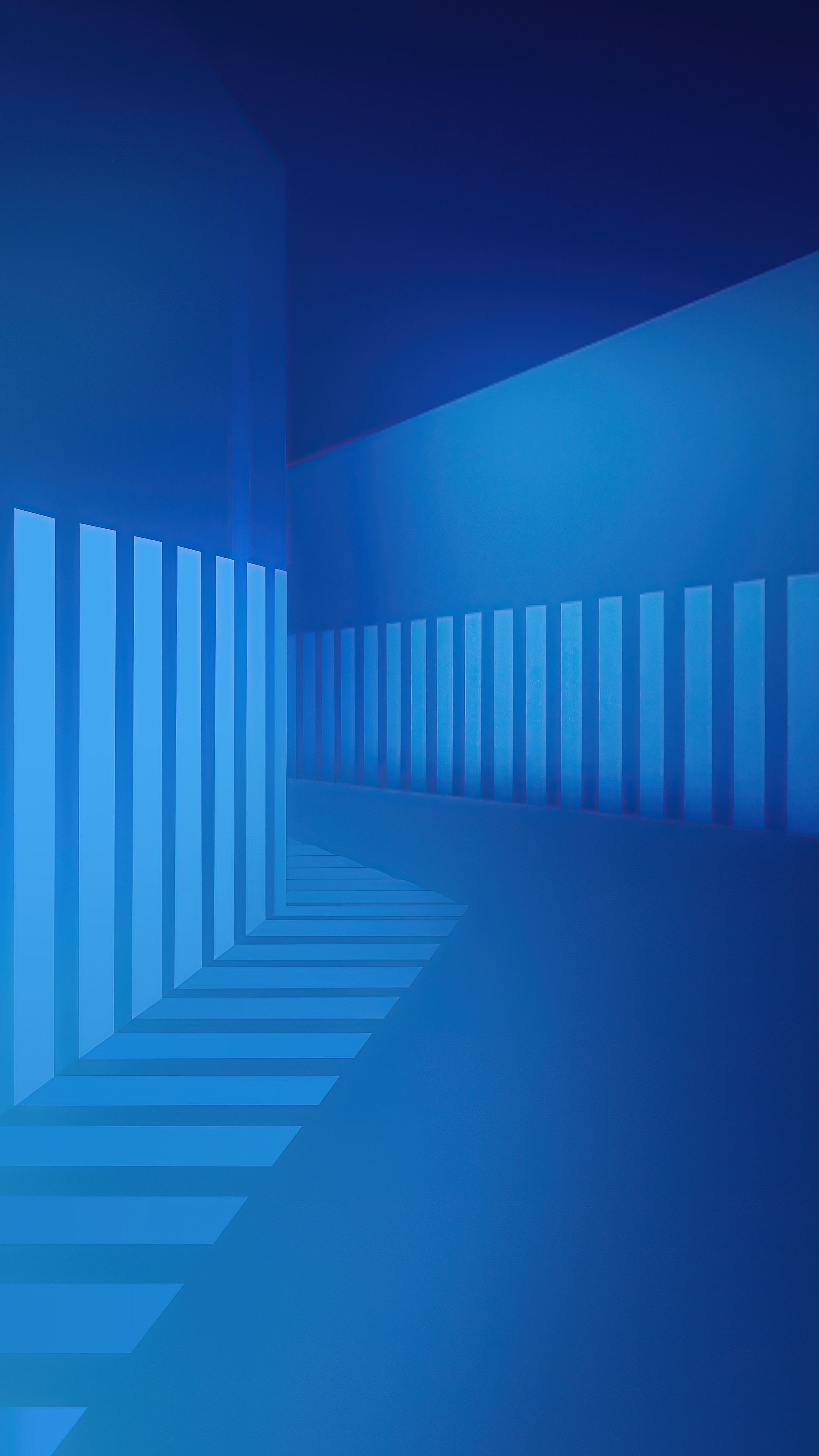 Abstract blue geometric digital art 4K HD Phone Wallpaper