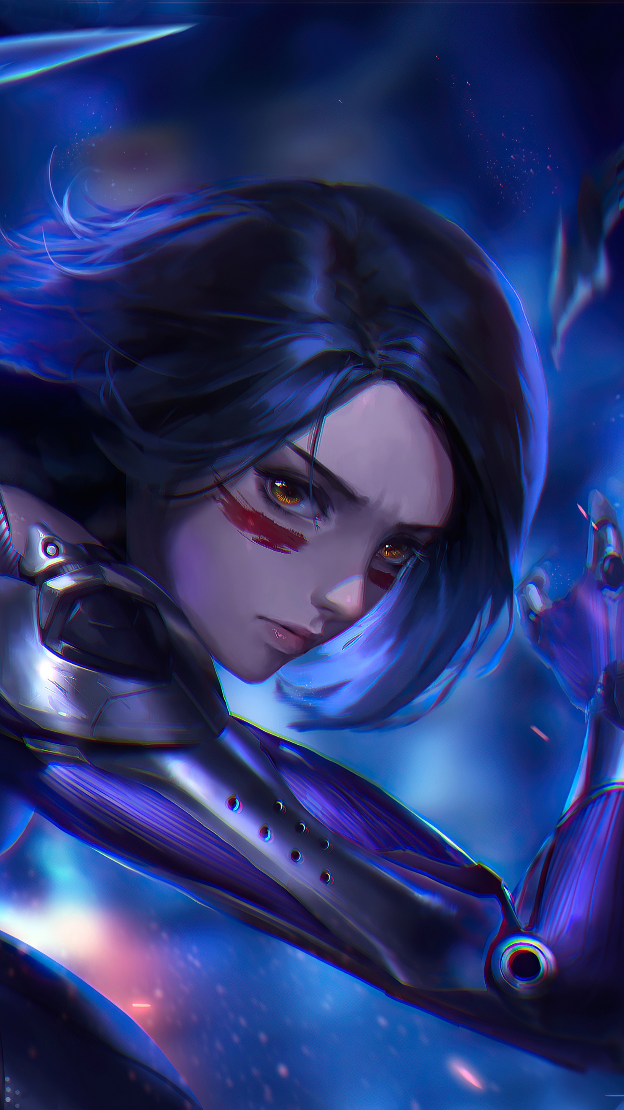 Alita from Alita: Battle Angel artwork HD Phone Wallpaper