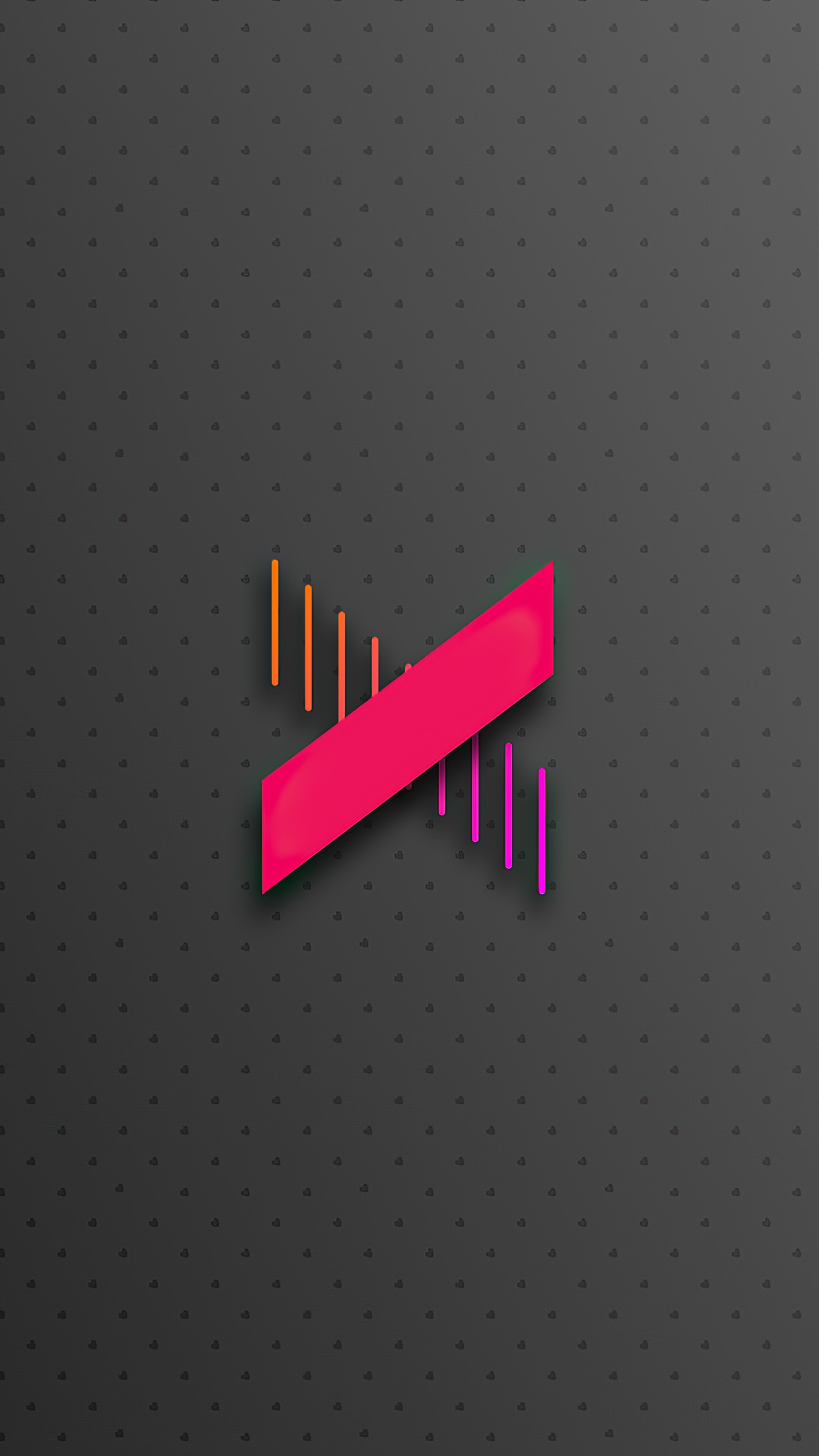 Abstract logo with pink and orange lines HD Phone Wallpaper