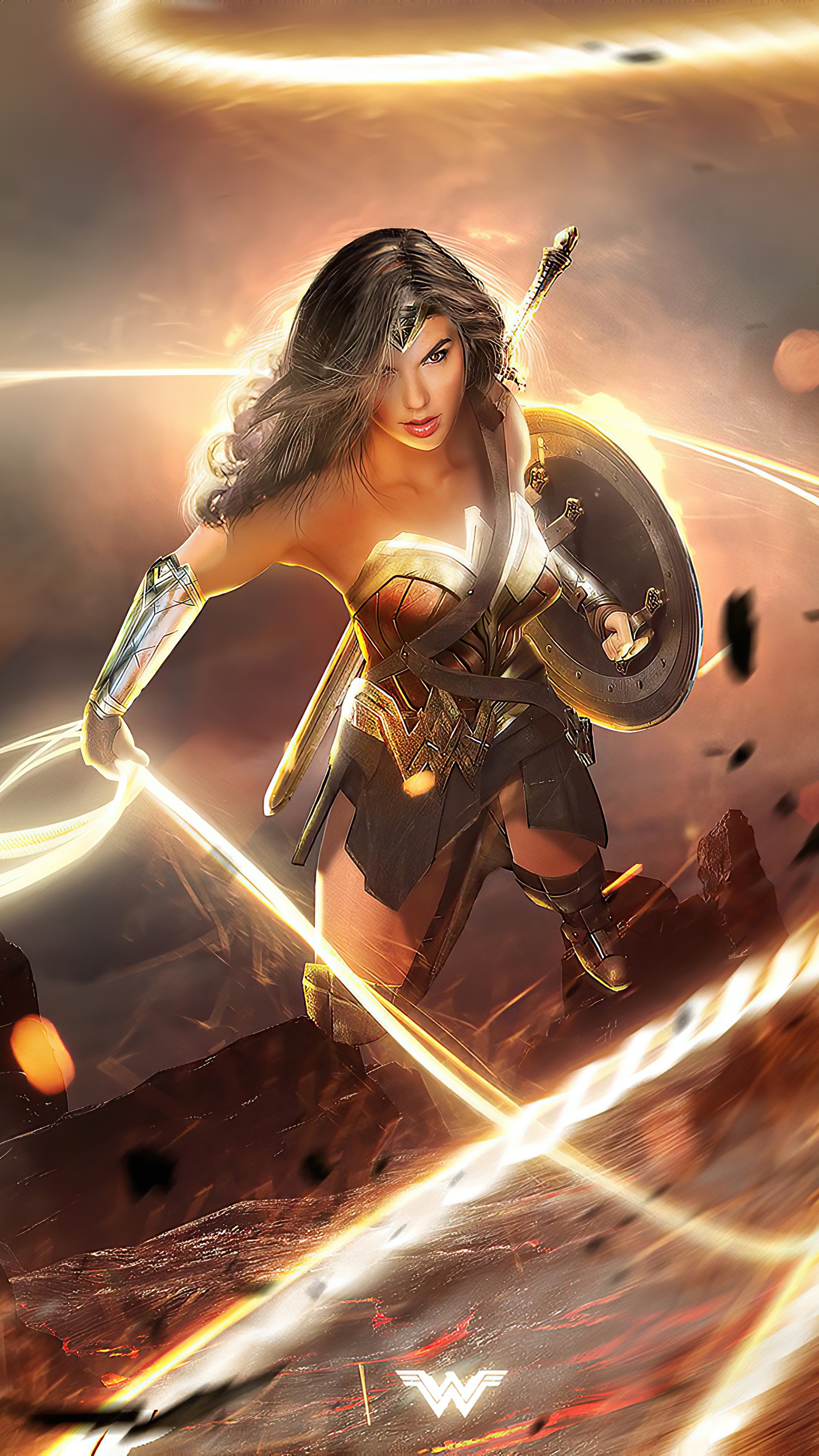 Wonder Woman artwork 4K HD Phone Wallpaper