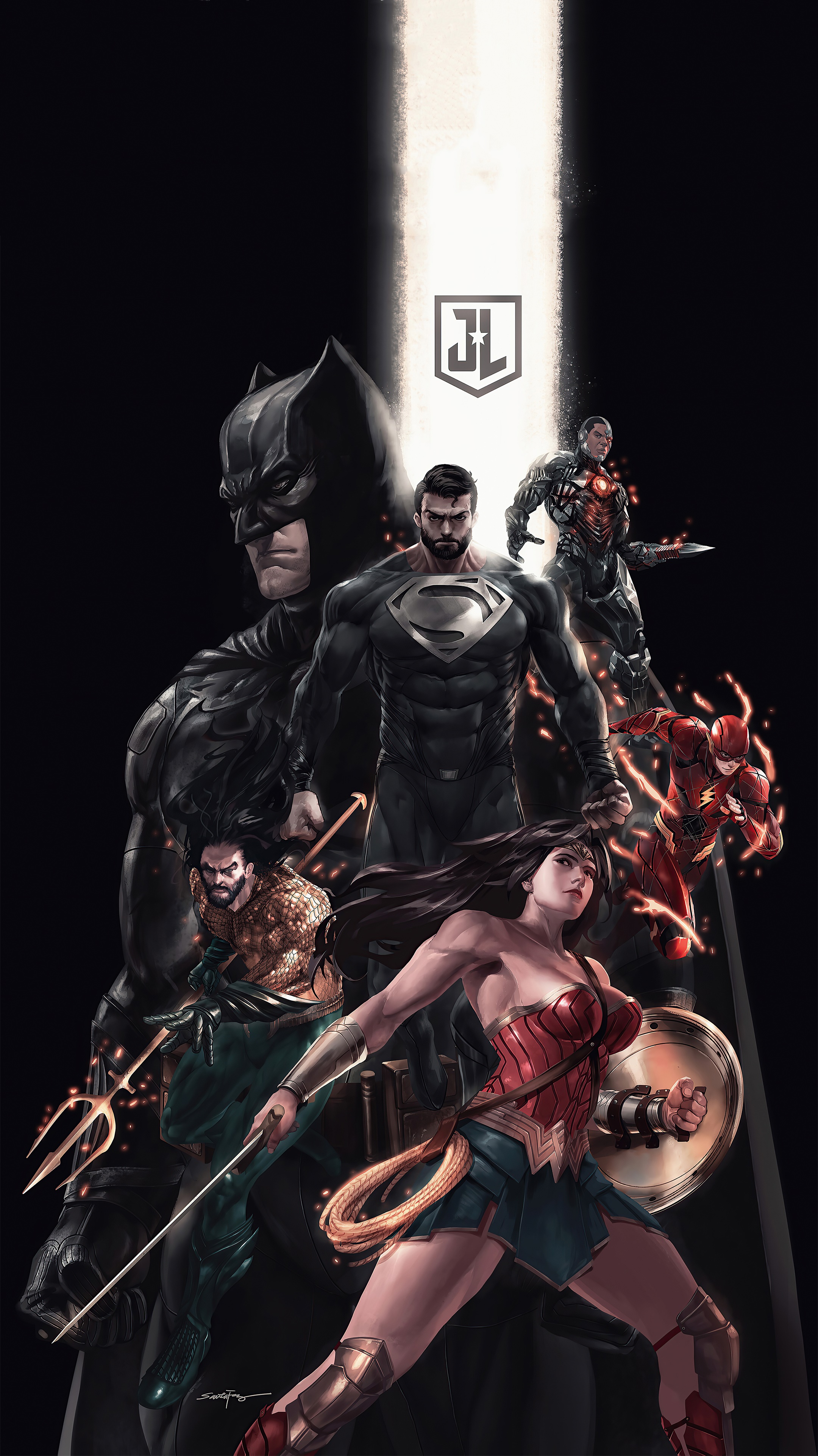 Justice League Artwork HD Phone Wallpaper
