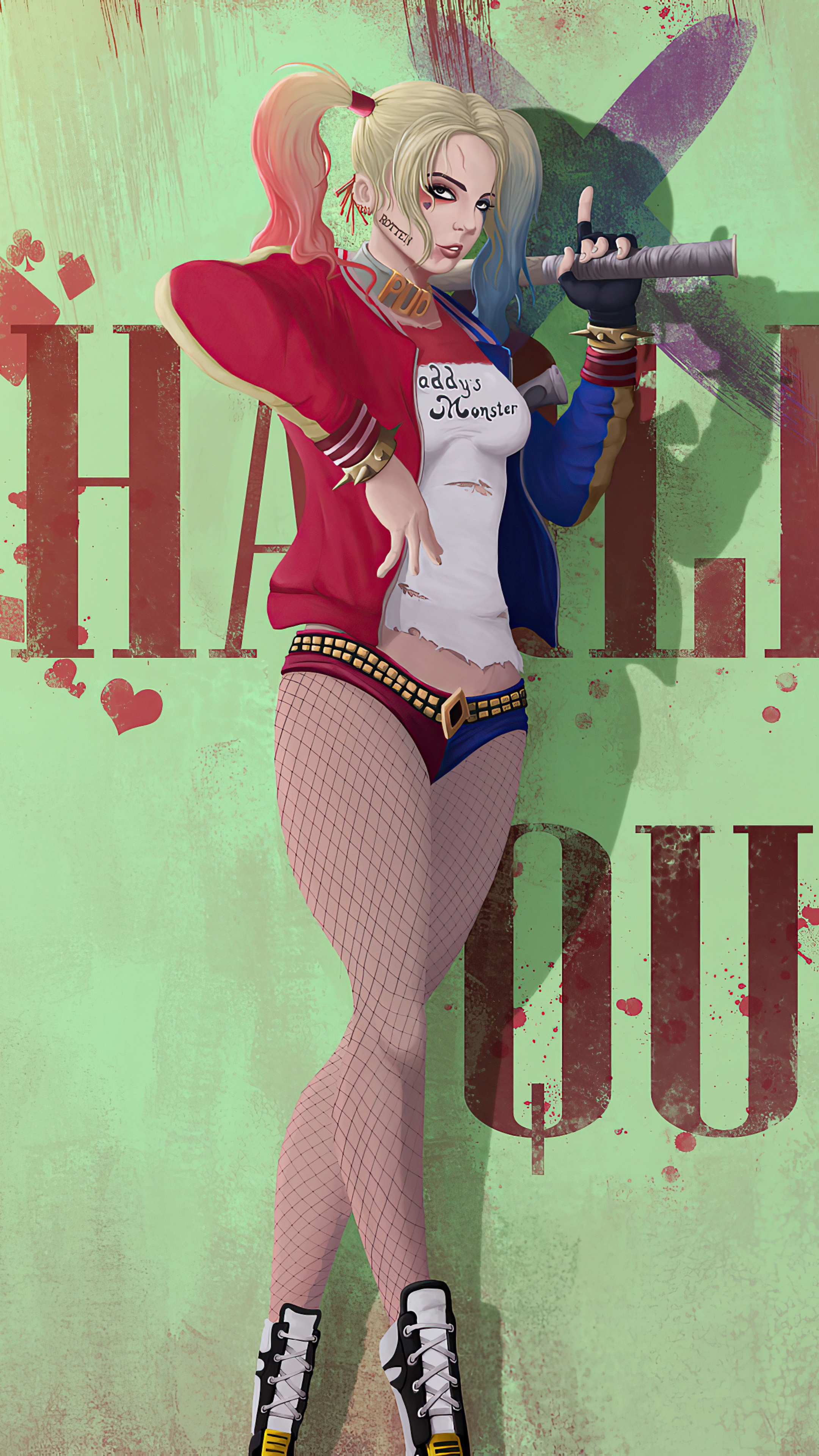 Harley Quinn artwork HD Phone Wallpaper