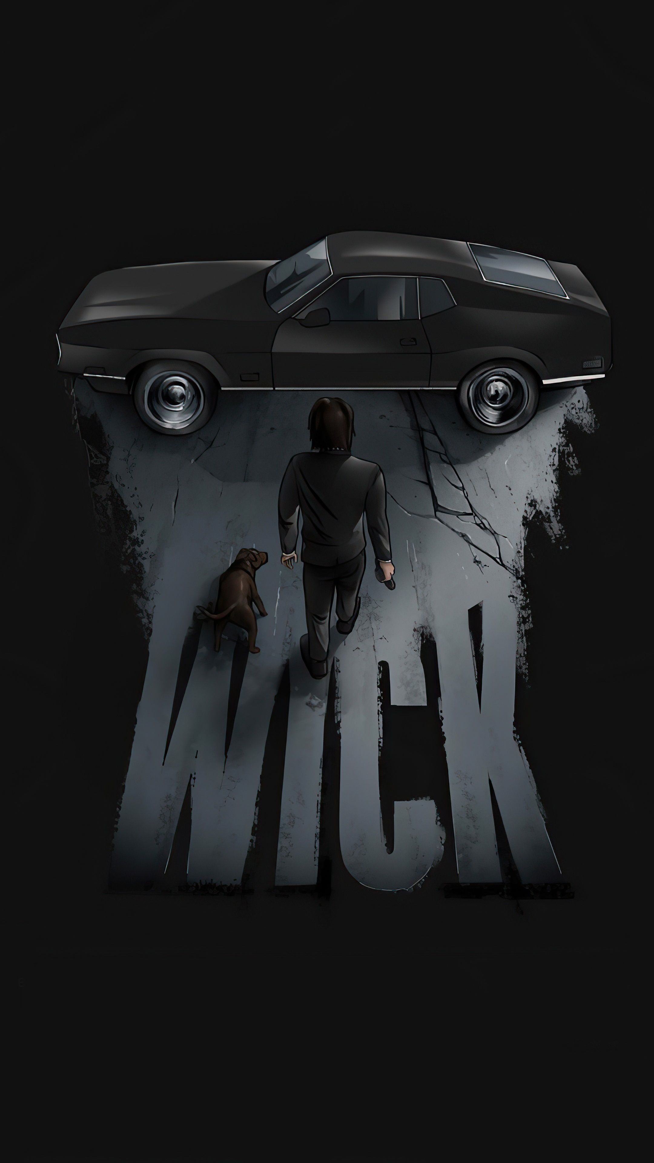 John Wick from John Wick artwork 4K HD Phone Wallpaper