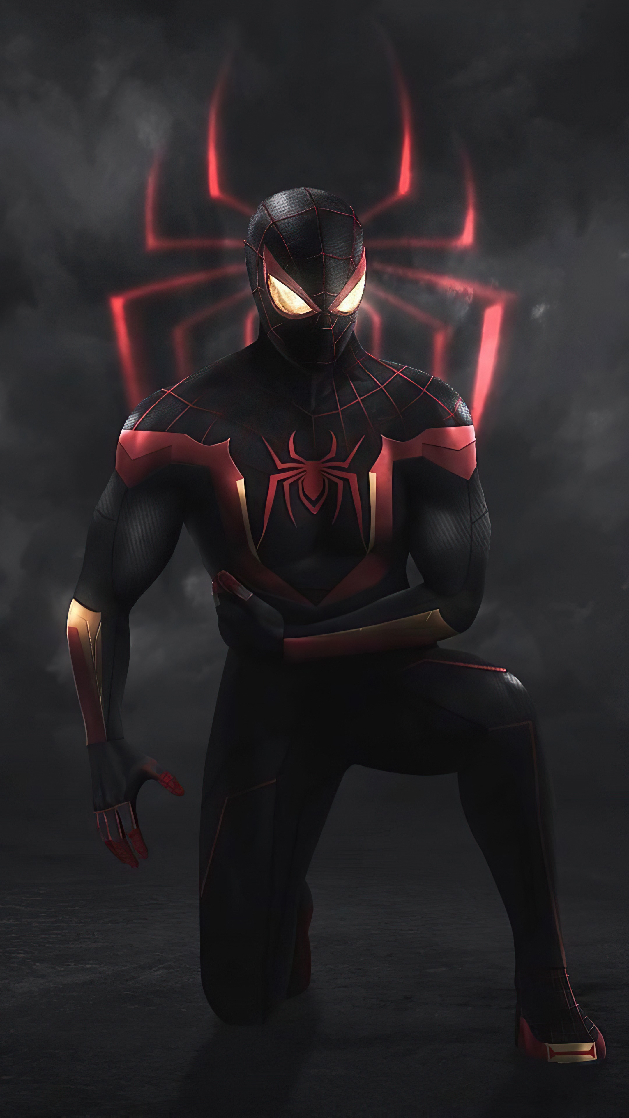 Miles Morales Spider-Man artwork 4K HD Phone Wallpaper