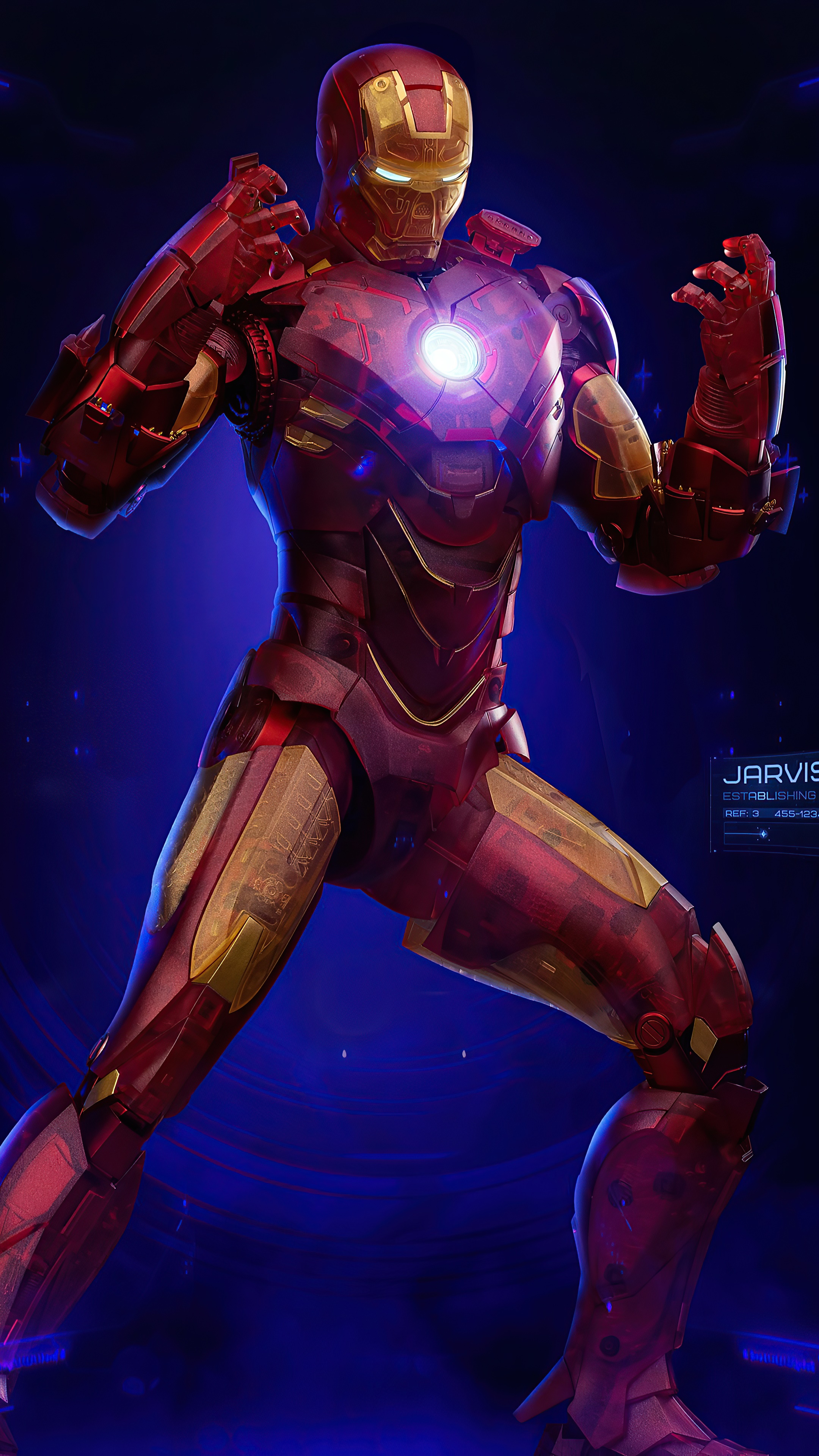 Iron Man in red and gold suit HD Phone Wallpaper