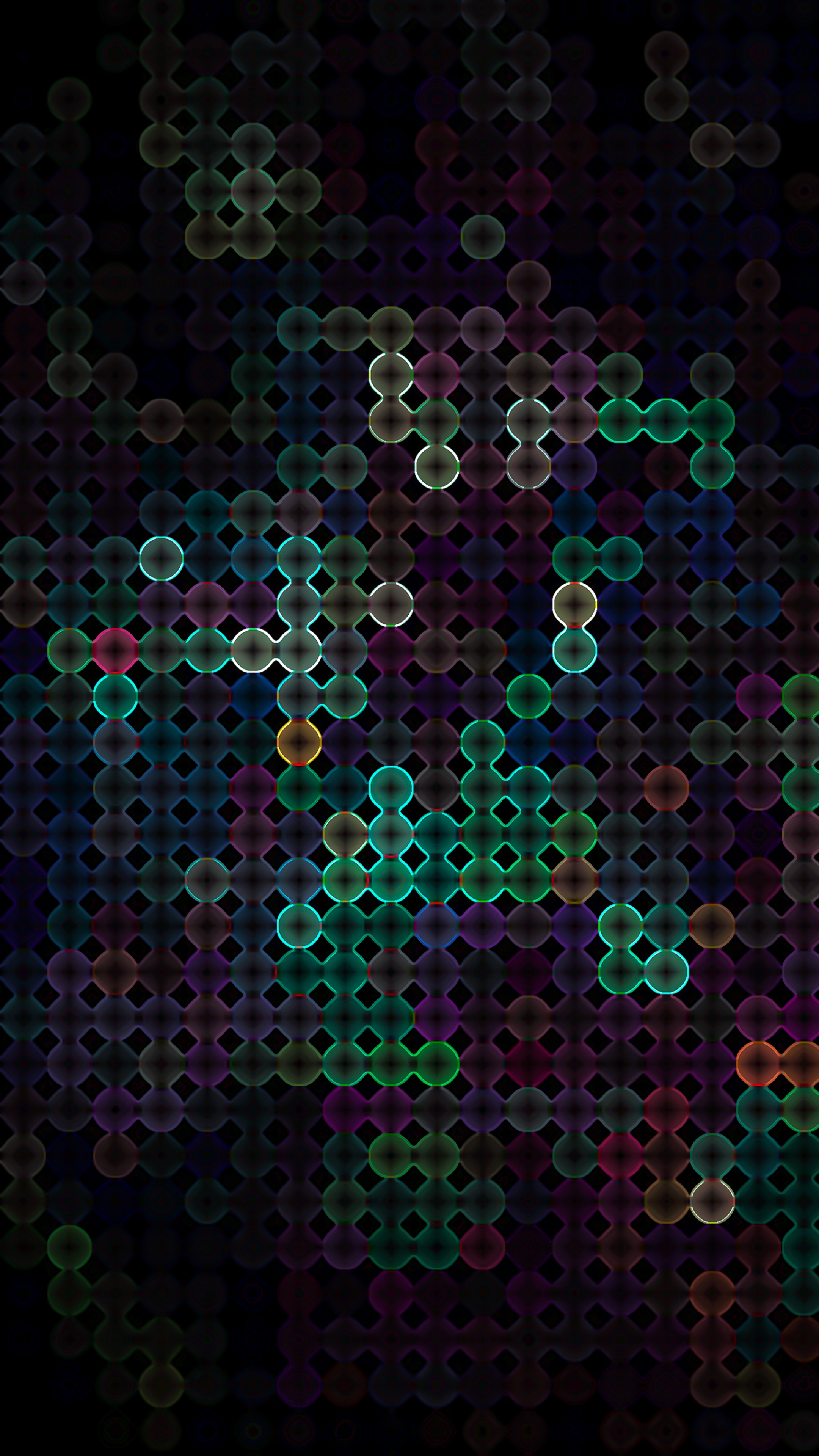 Abstract digital art with colorful circles HD Phone Wallpaper