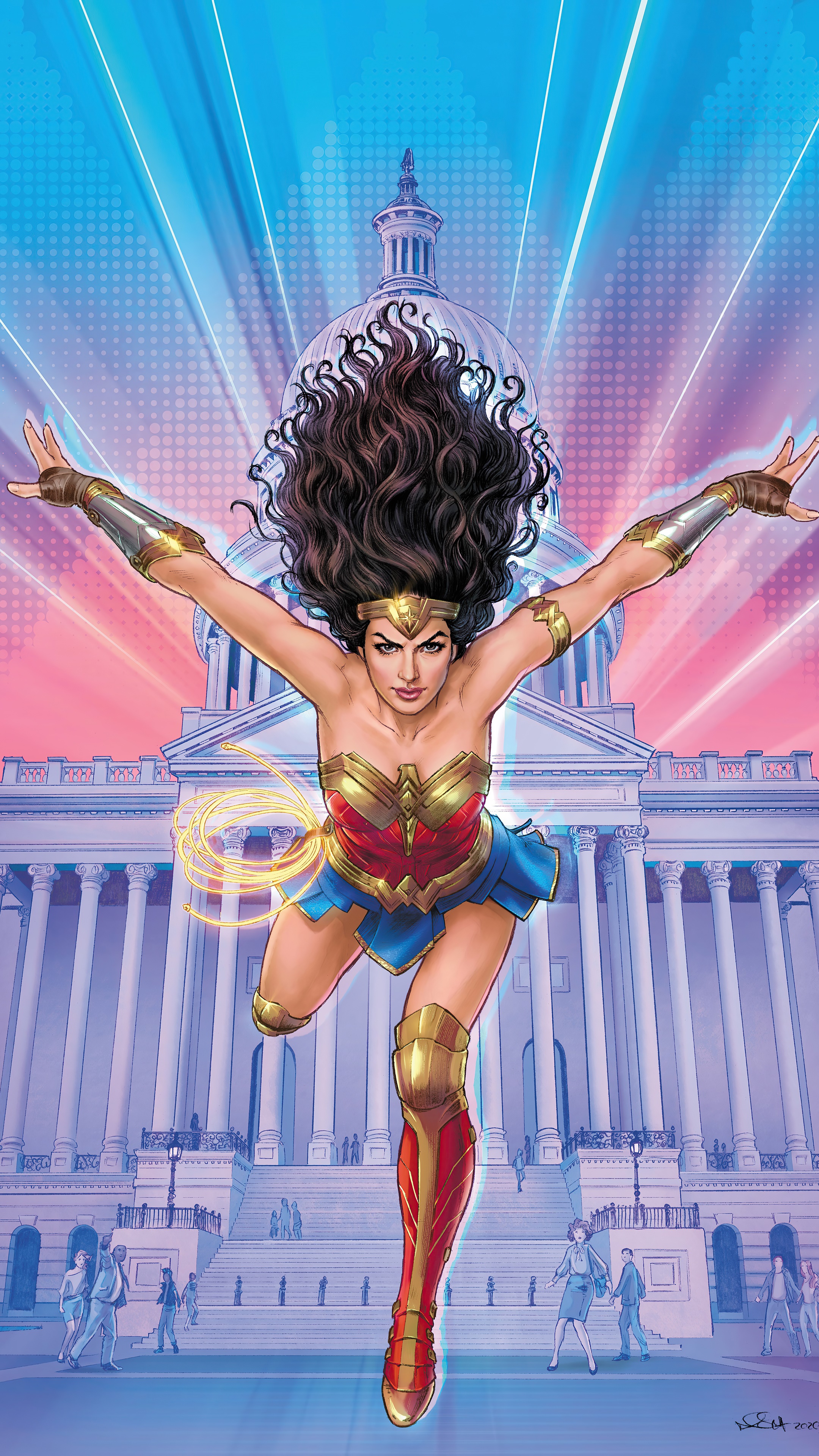 Wonder Woman from Wonder Woman 1984 artwork HD Phone Wallpaper