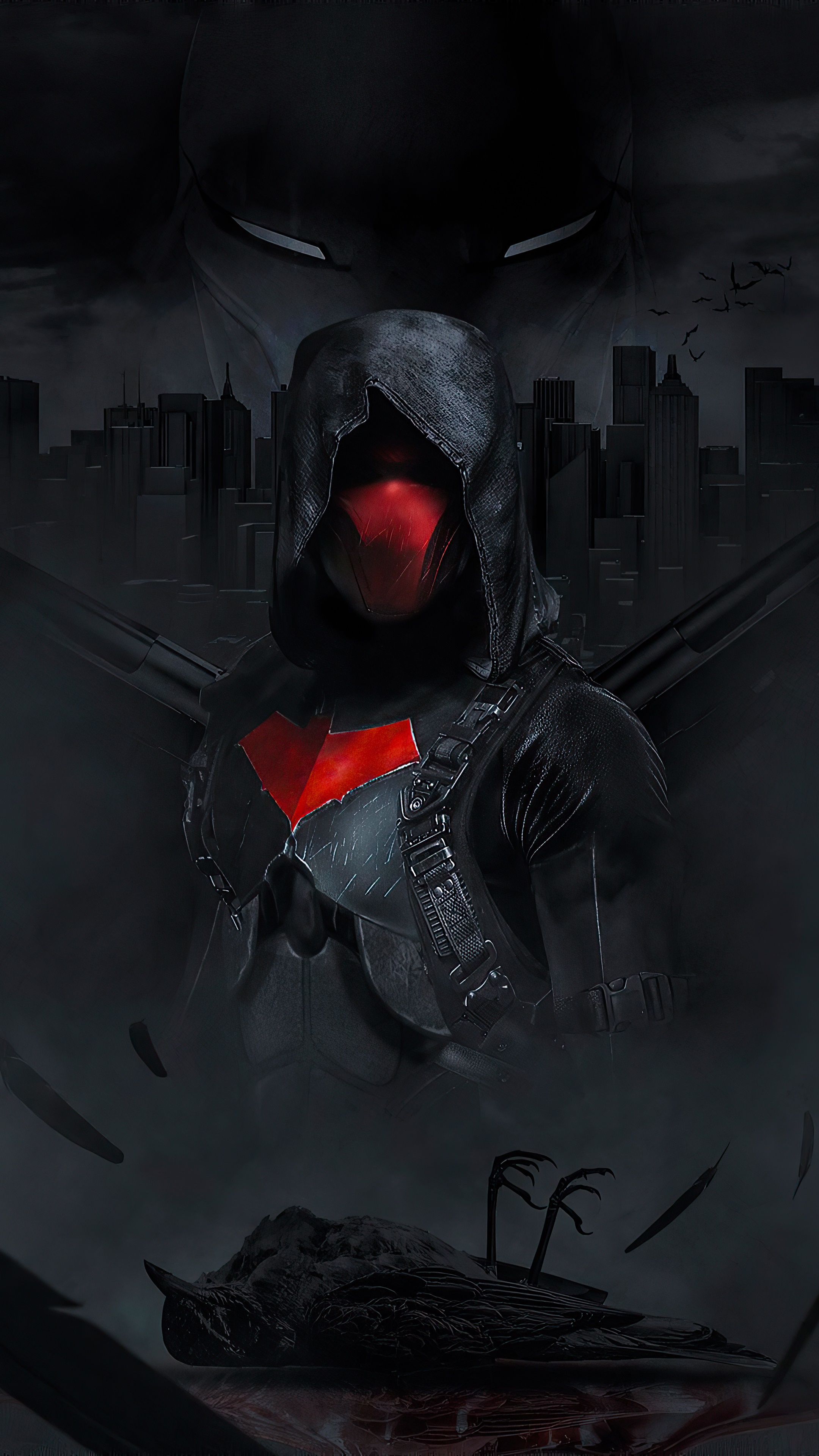 Red Hood from DC Comics artwork 4K HD Phone Wallpaper
