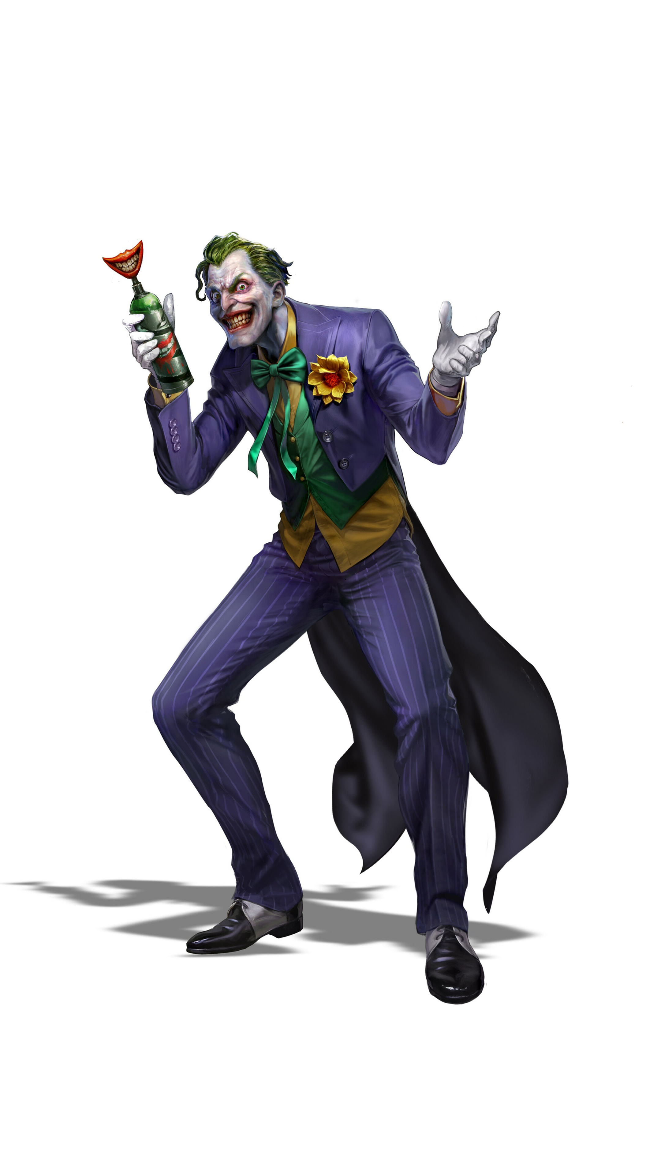 The Joker holding a bottle with a smiling mouth HD Phone Wallpaper