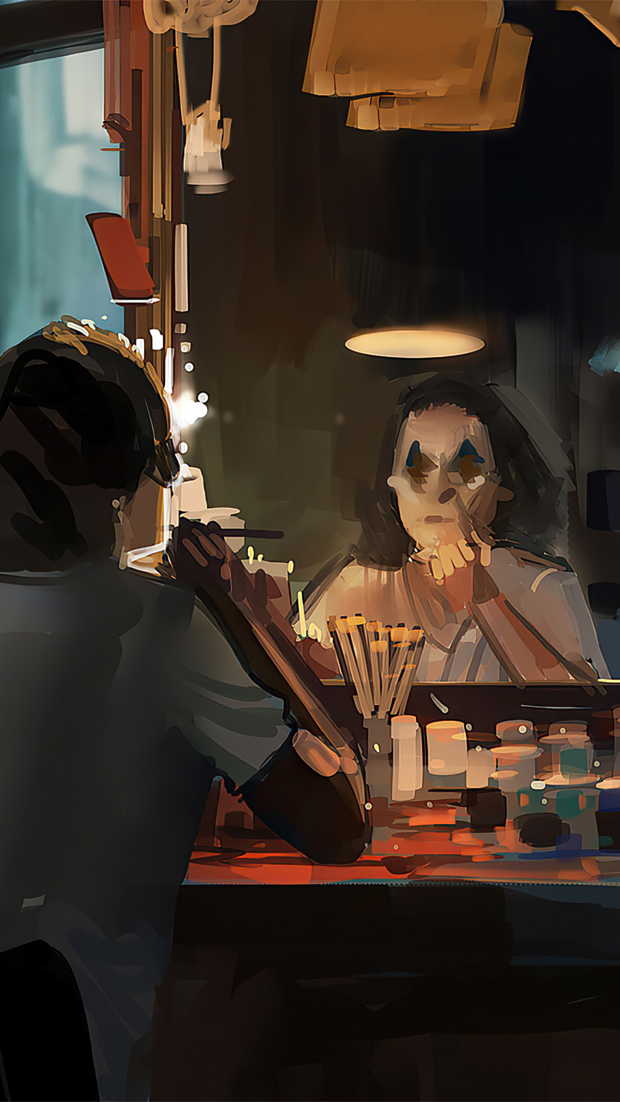 Joker in front of a mirror HD Phone Wallpaper