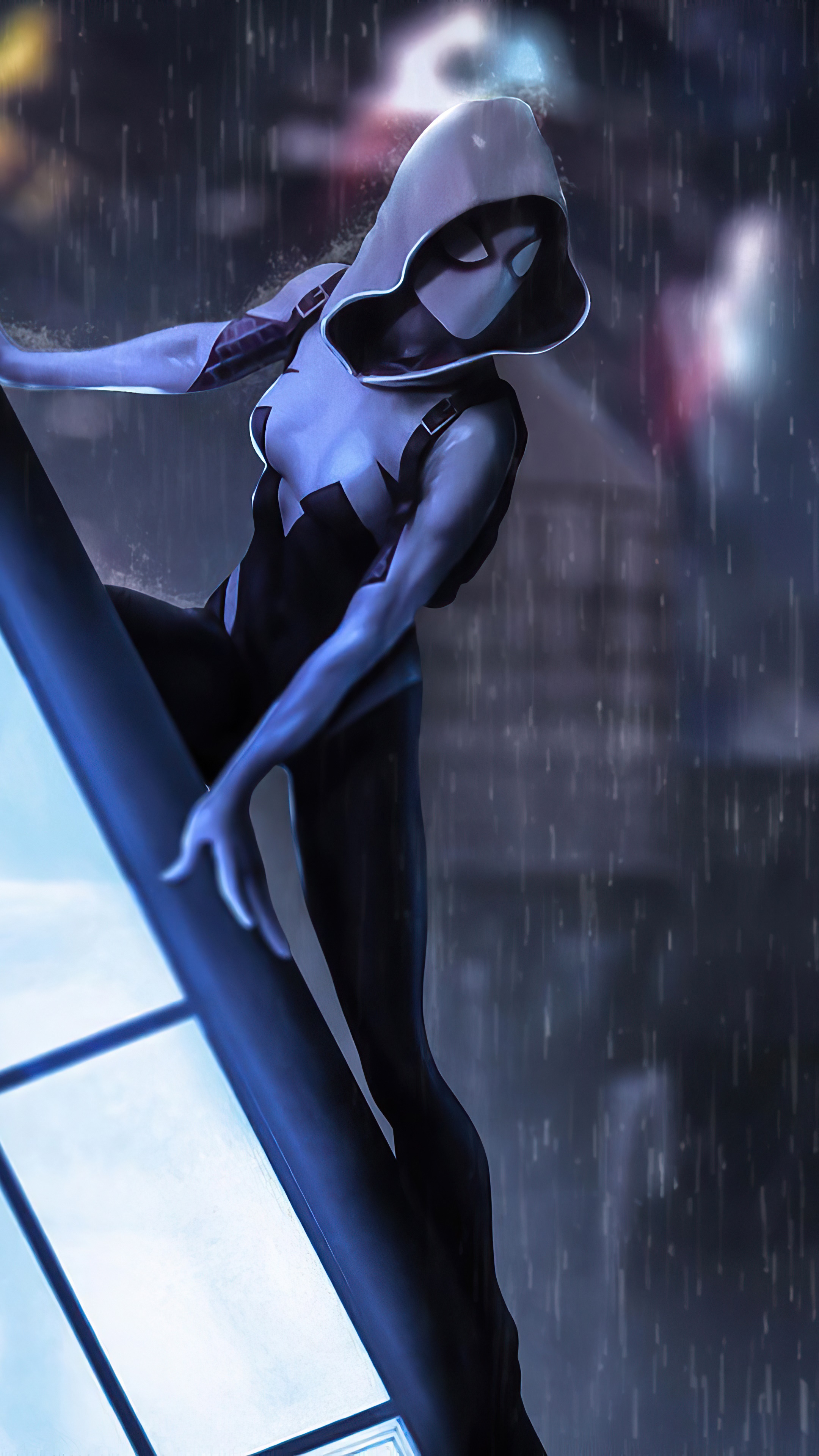 Spider-Gwen artwork 4K HD Phone Wallpaper
