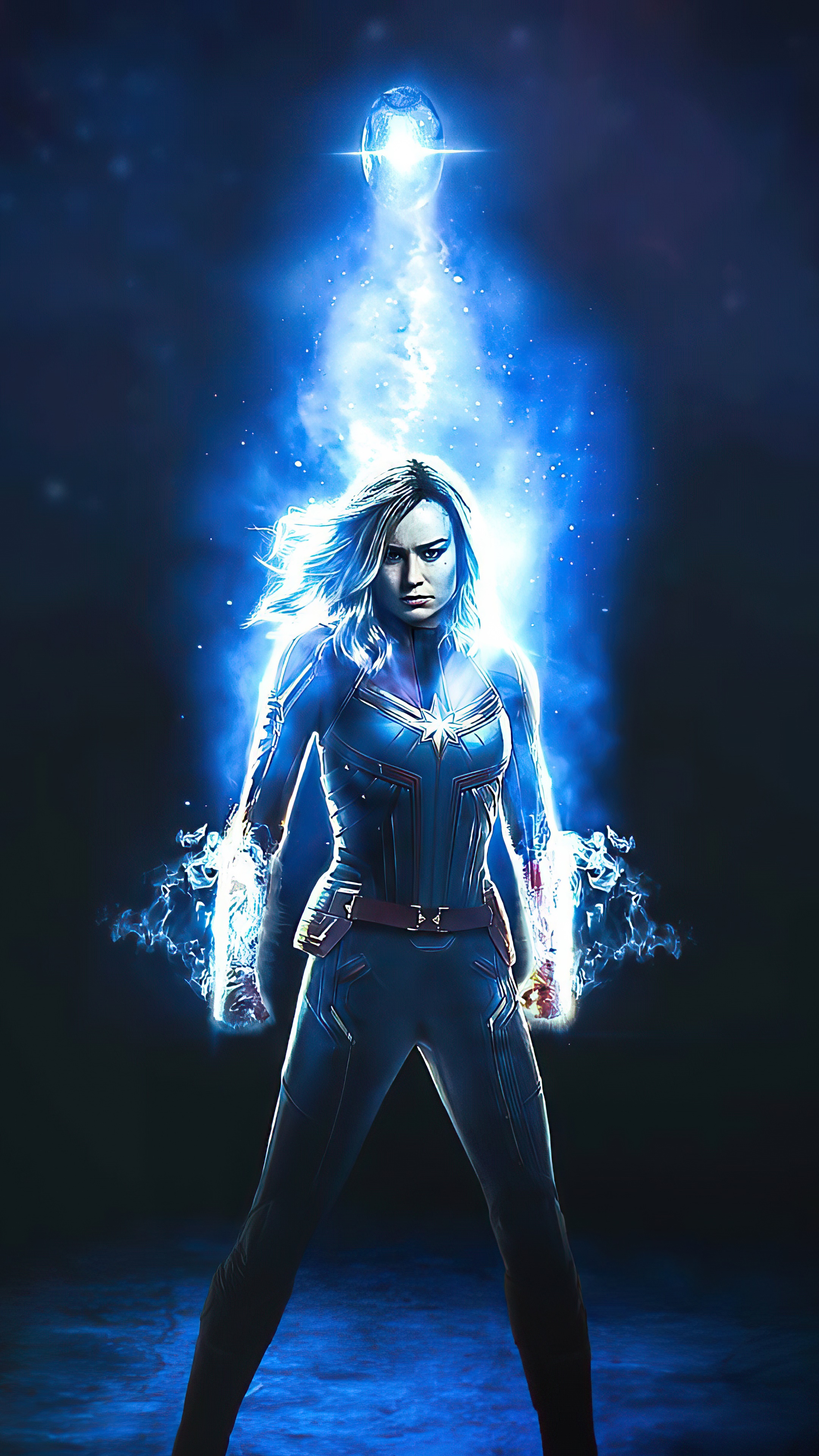 Captain Marvel artwork 4K HD Phone Wallpaper