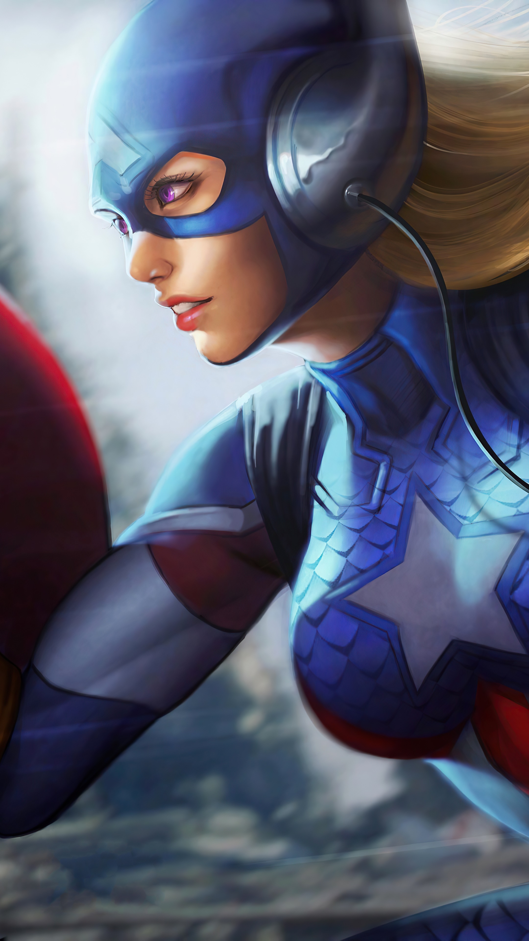 Captain America artwork 4K HD Phone Wallpaper