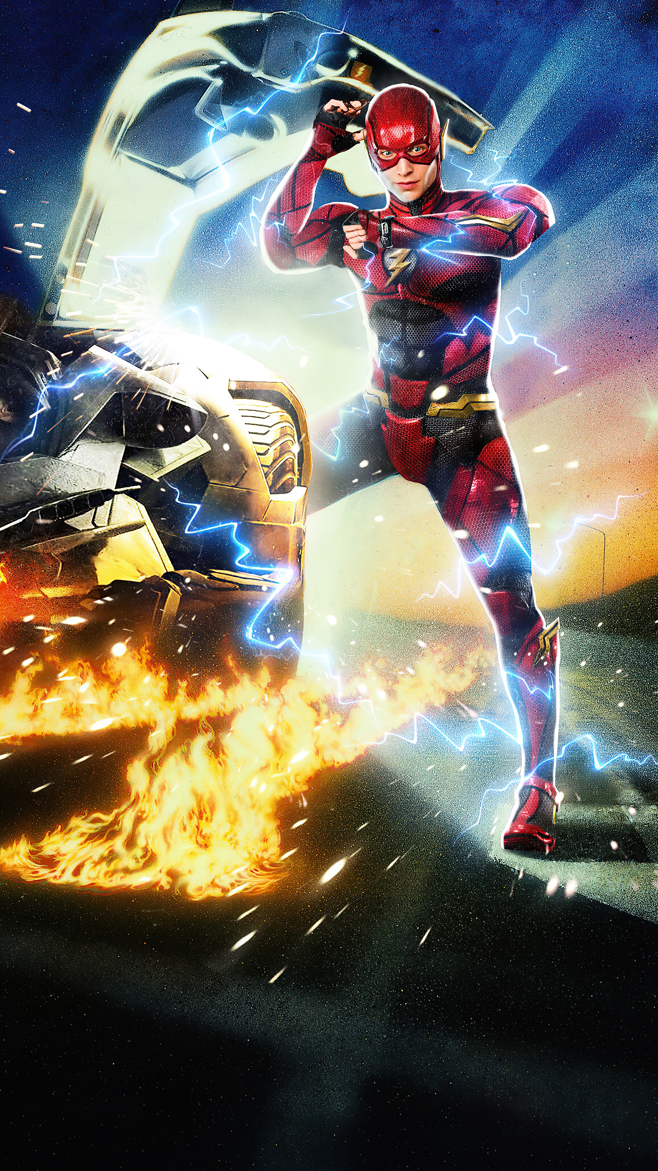 The Flash from DC Comics artwork HD Phone Wallpaper