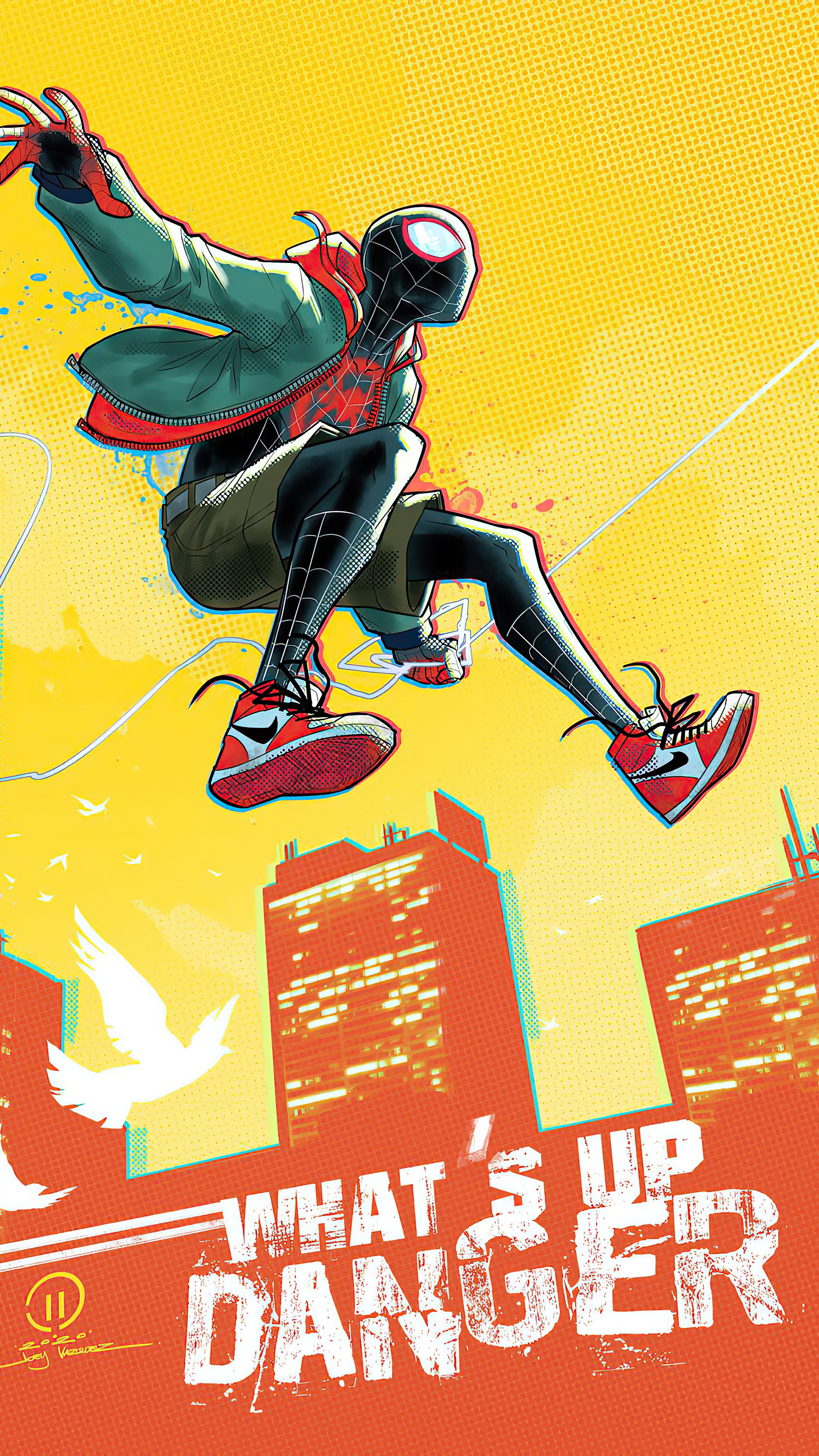 Miles Morales from Spider-Man: Into the Spider-Verse HD Phone Wallpaper