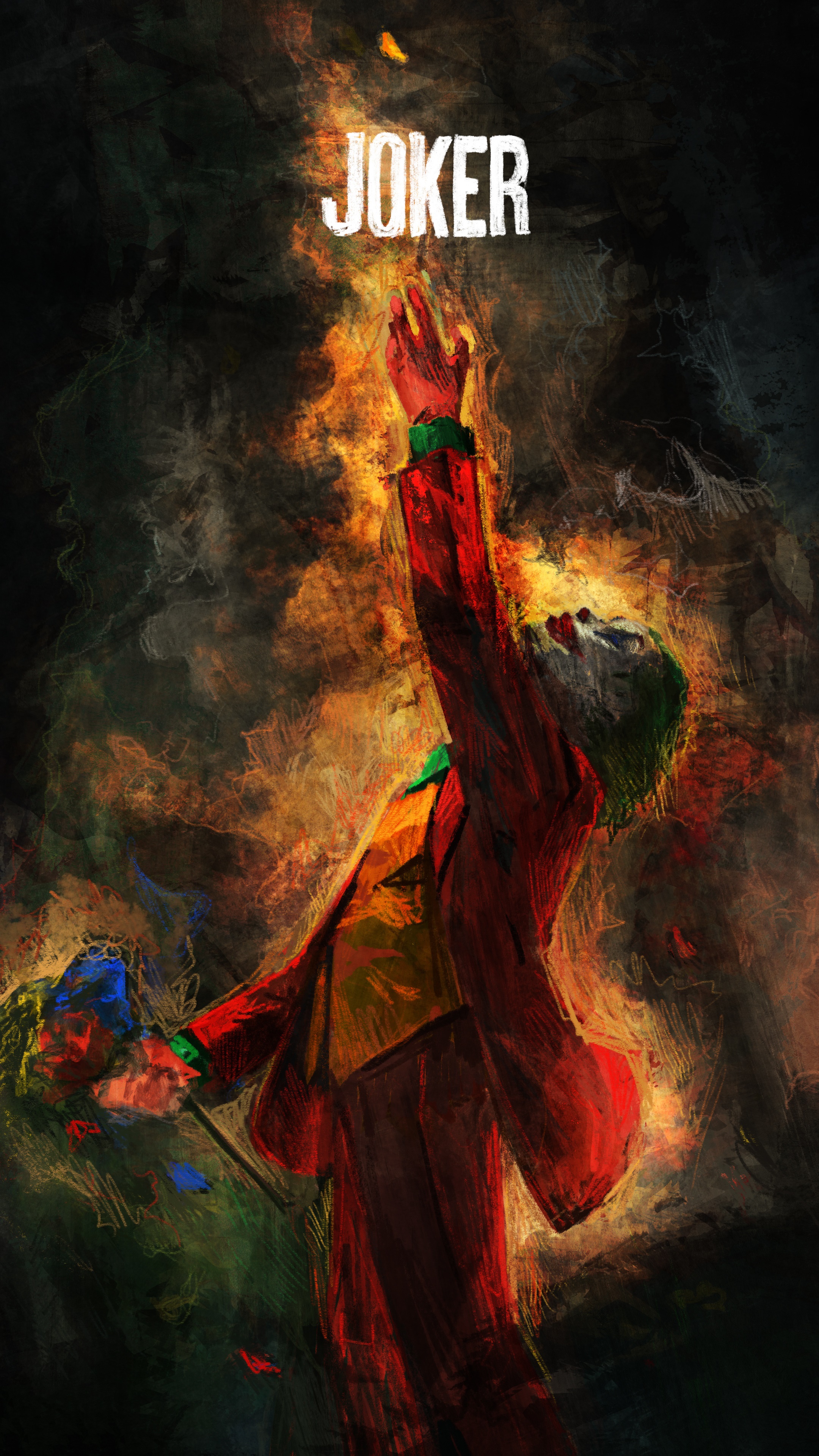 Joker artwork 4K HD Phone Wallpaper