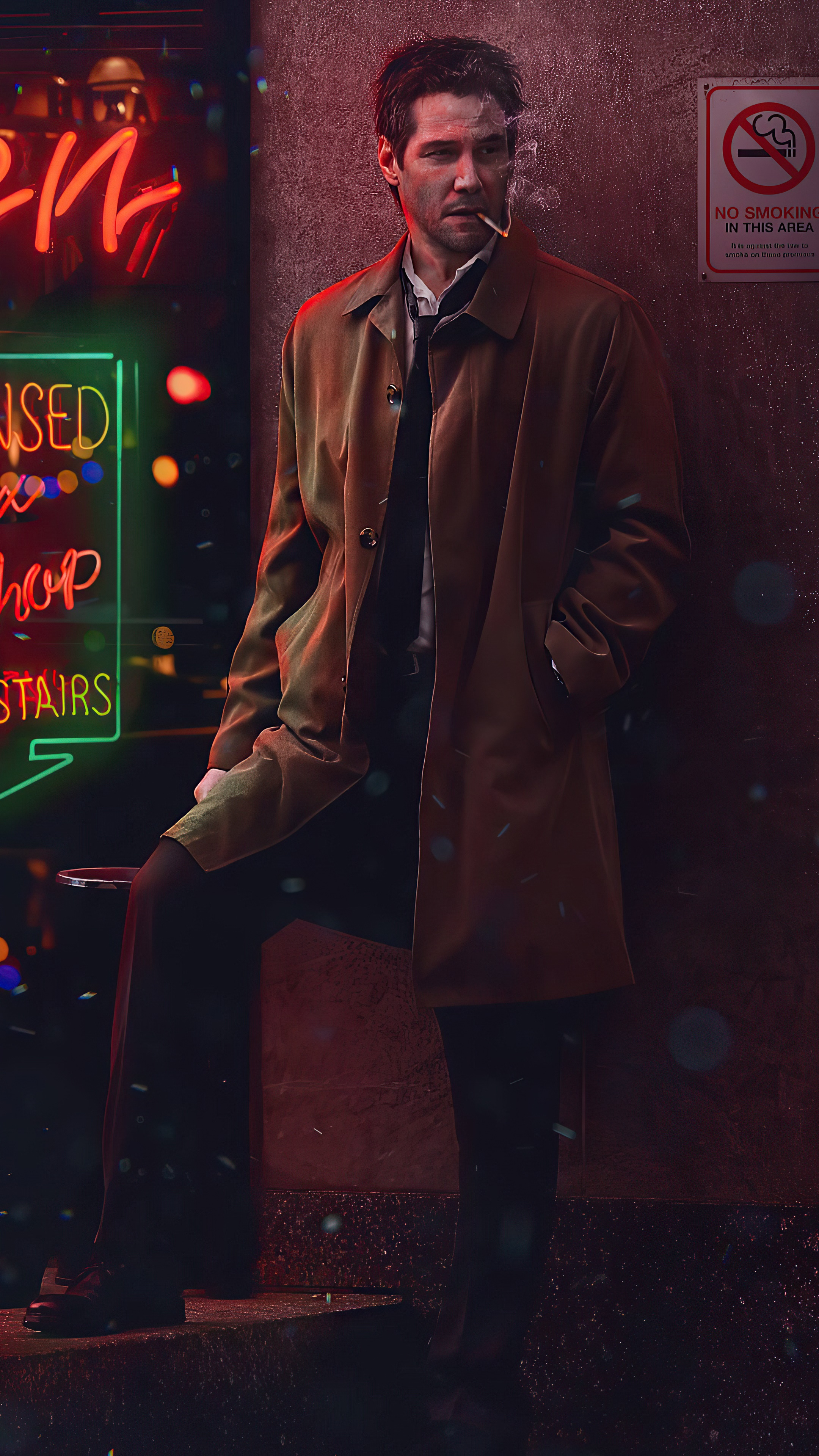 Keanu Reeves as John Constantine 4K HD Phone Wallpaper