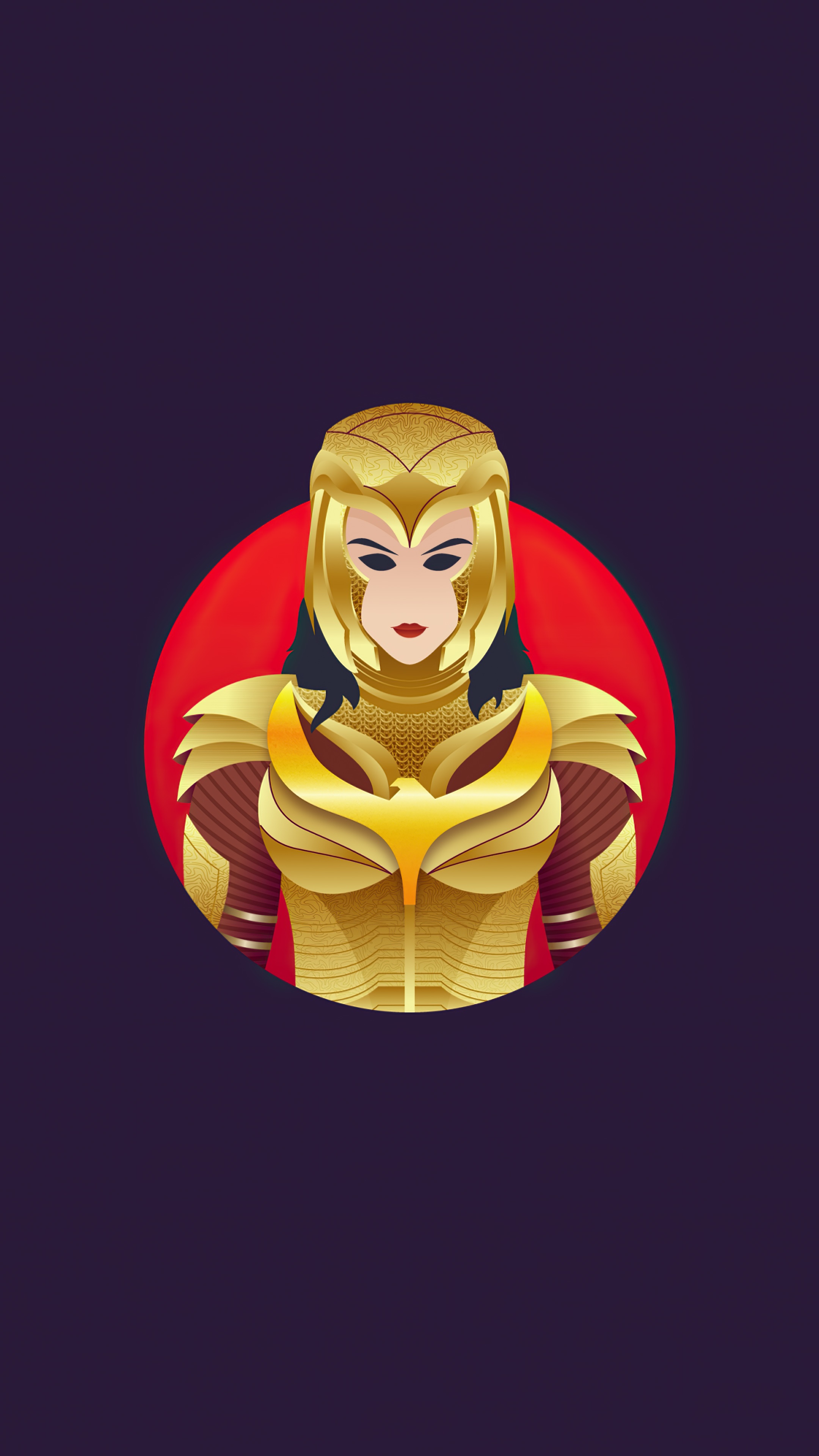 Wonder Woman in Golden Armor HD Phone Wallpaper