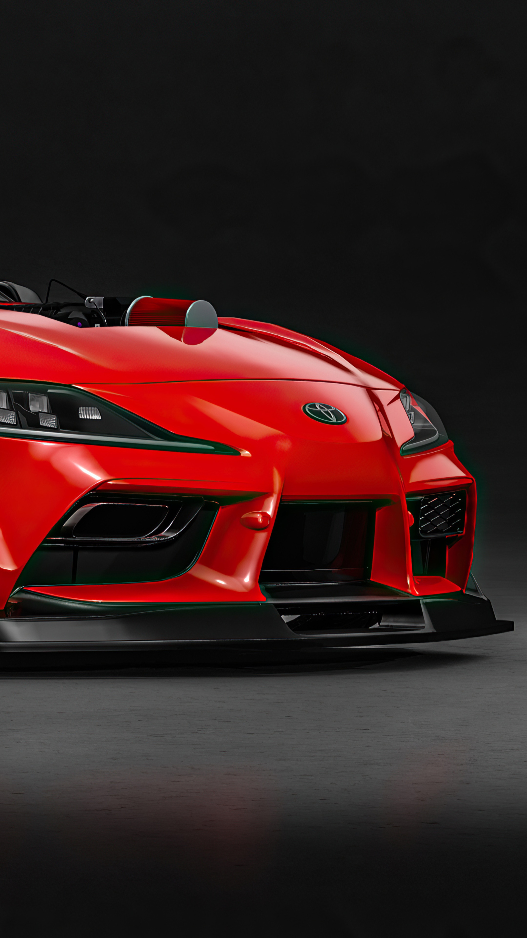 Red Toyota Supra 4K HD Phone Wallpaper