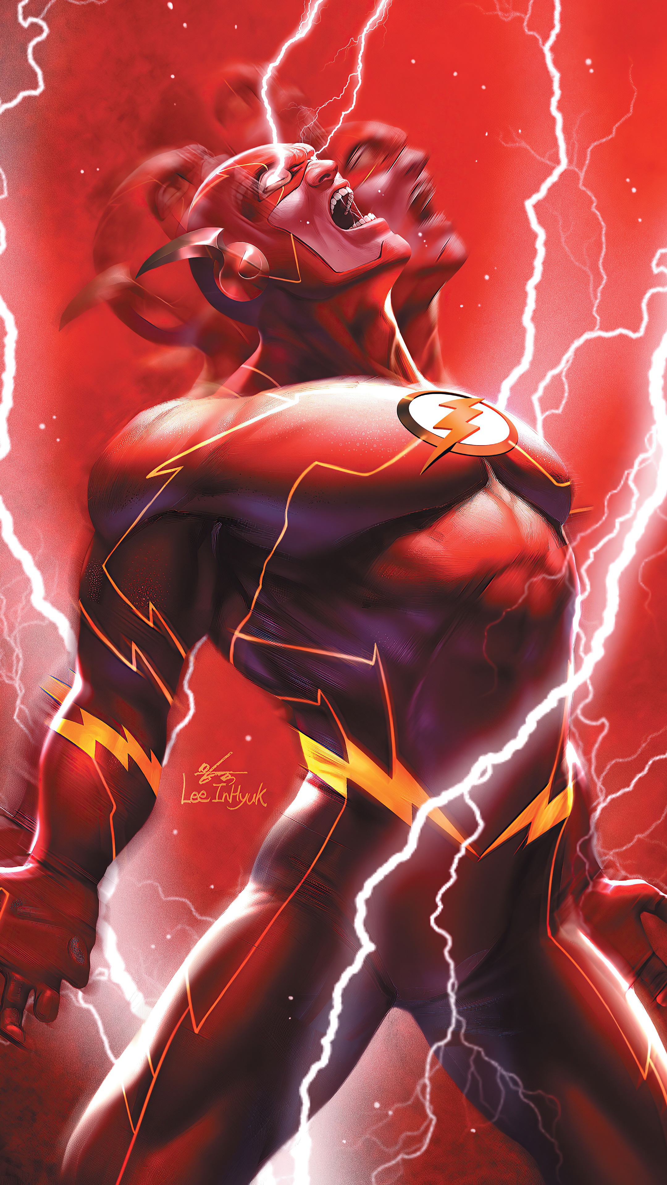 The Flash from DC Comics artwork 4K HD Phone Wallpaper