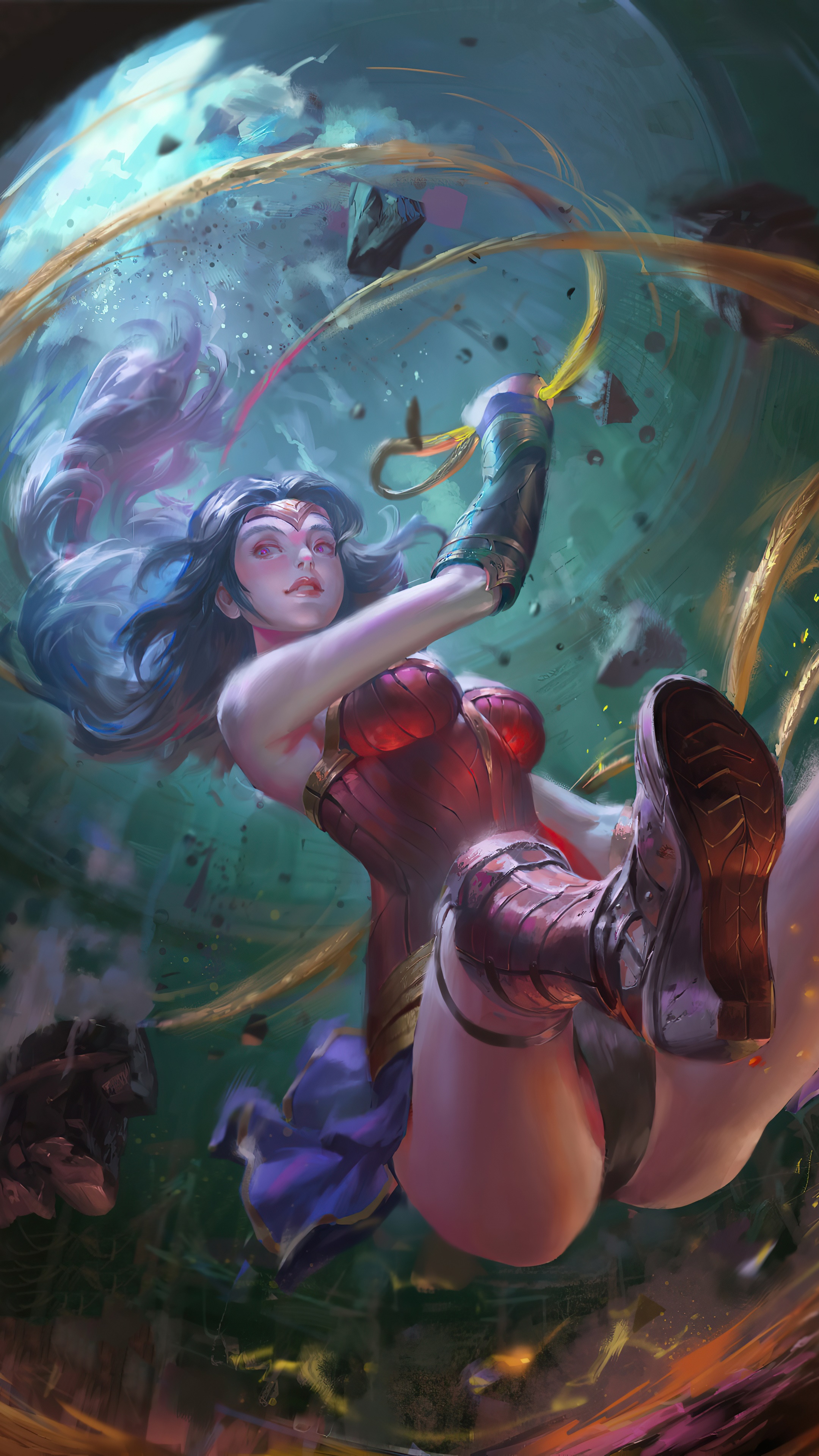 Wonder Woman artwork HD Phone Wallpaper