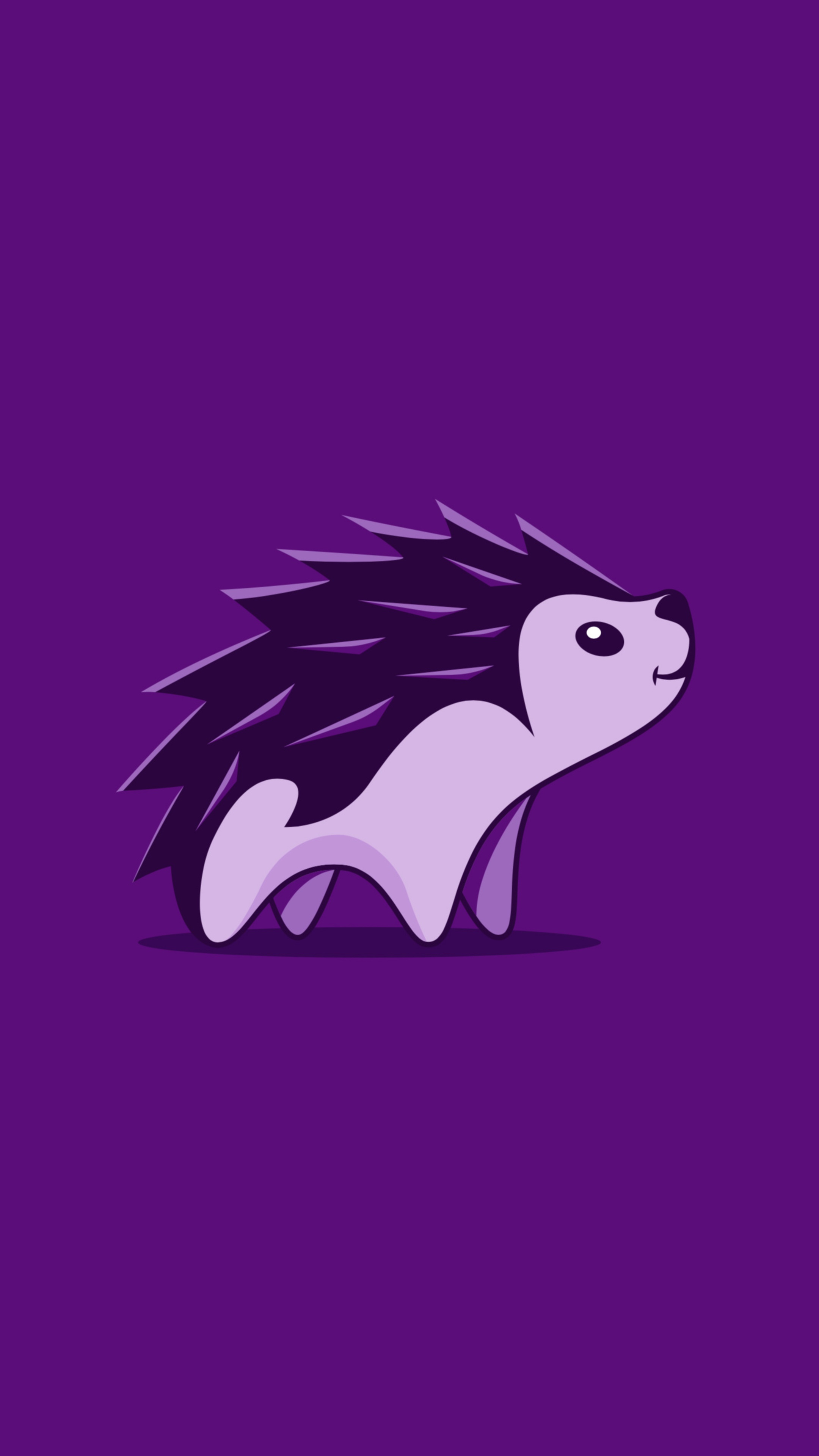 Minimalist digital art of a hedgehog HD Phone Wallpaper