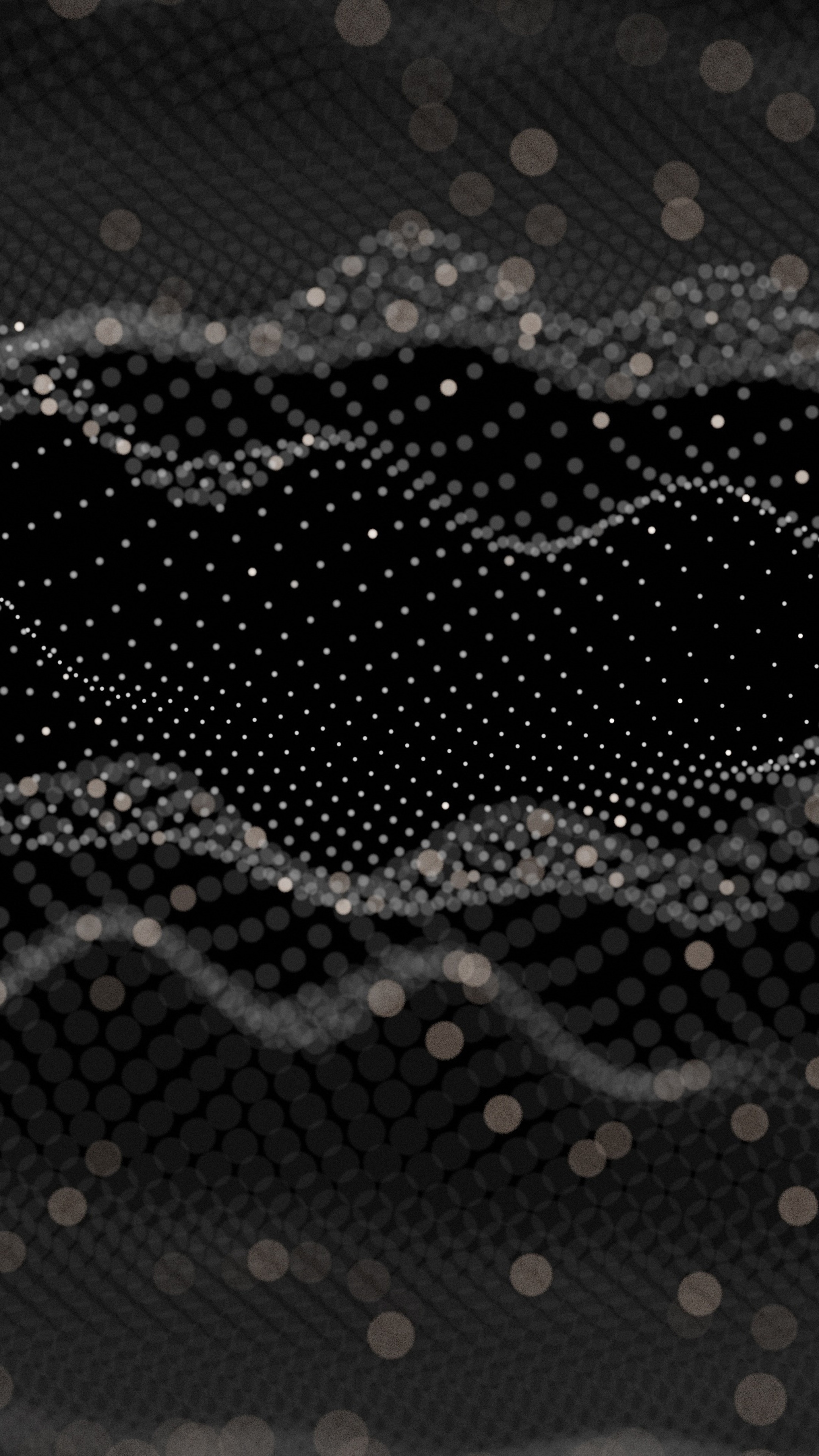 Abstract digital art with dots and bokeh HD Phone Wallpaper
