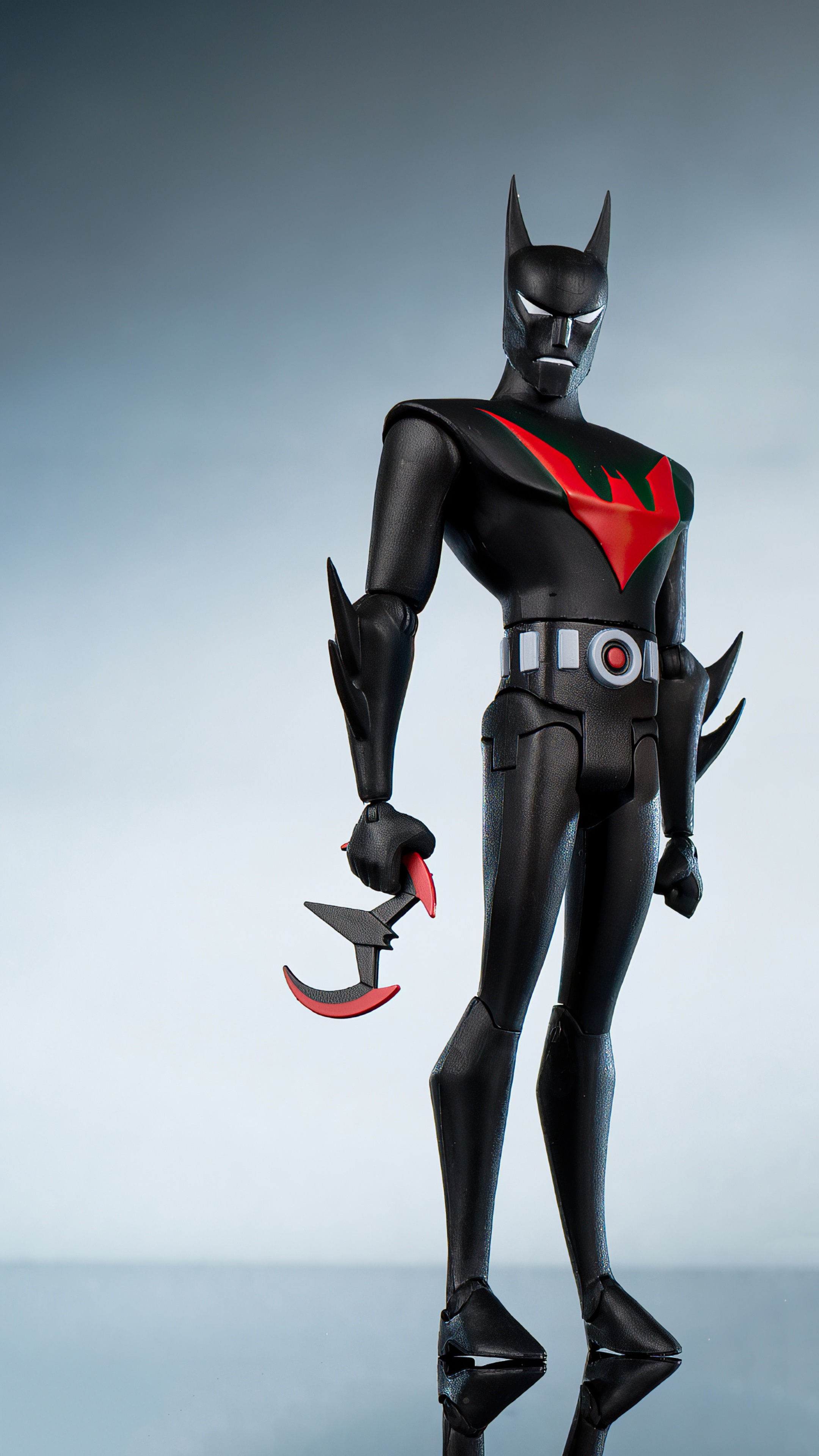 Batman Beyond action figure with weapon HD Phone Wallpaper