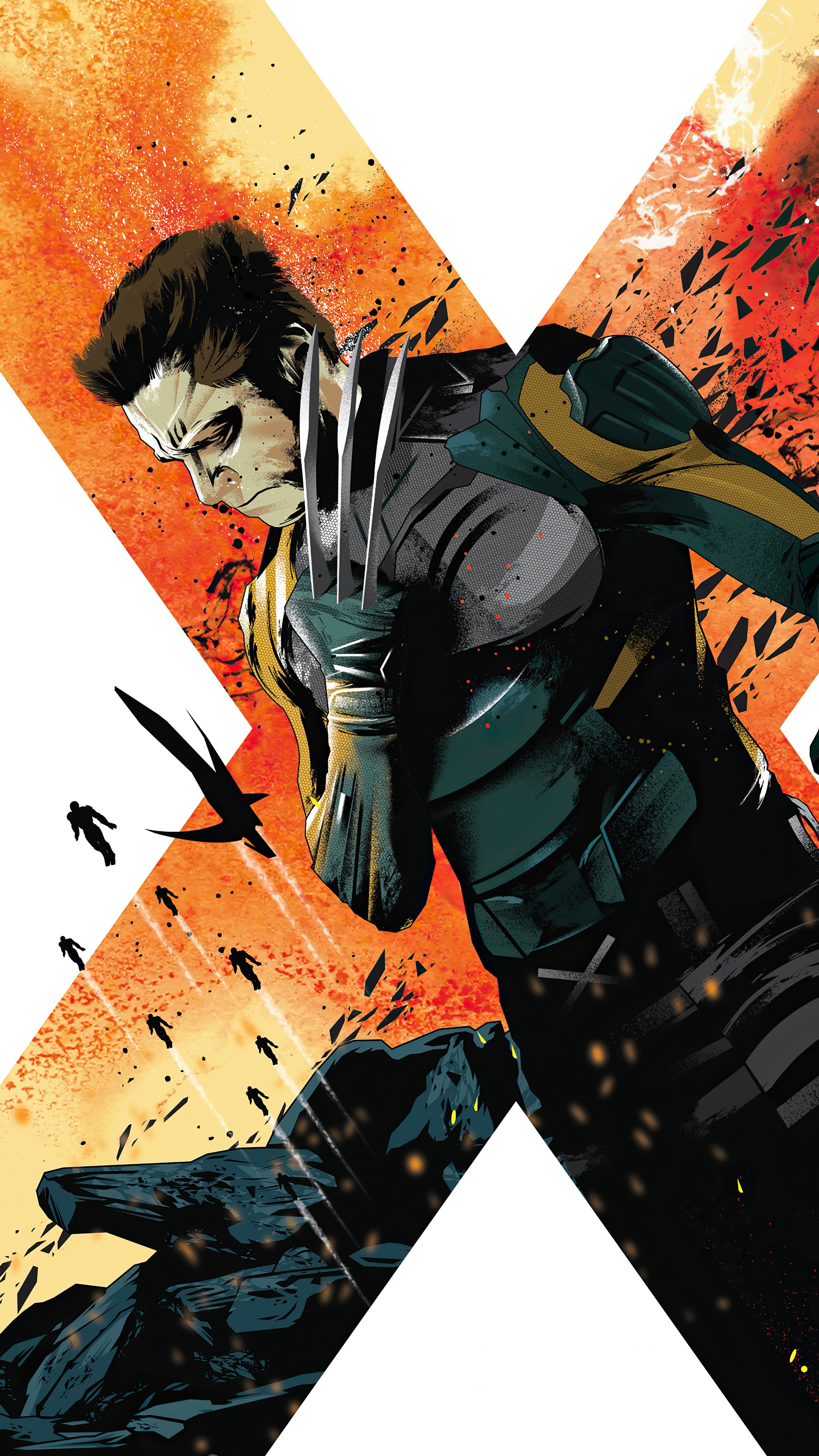 Wolverine from X-Men artwork 4K HD Phone Wallpaper