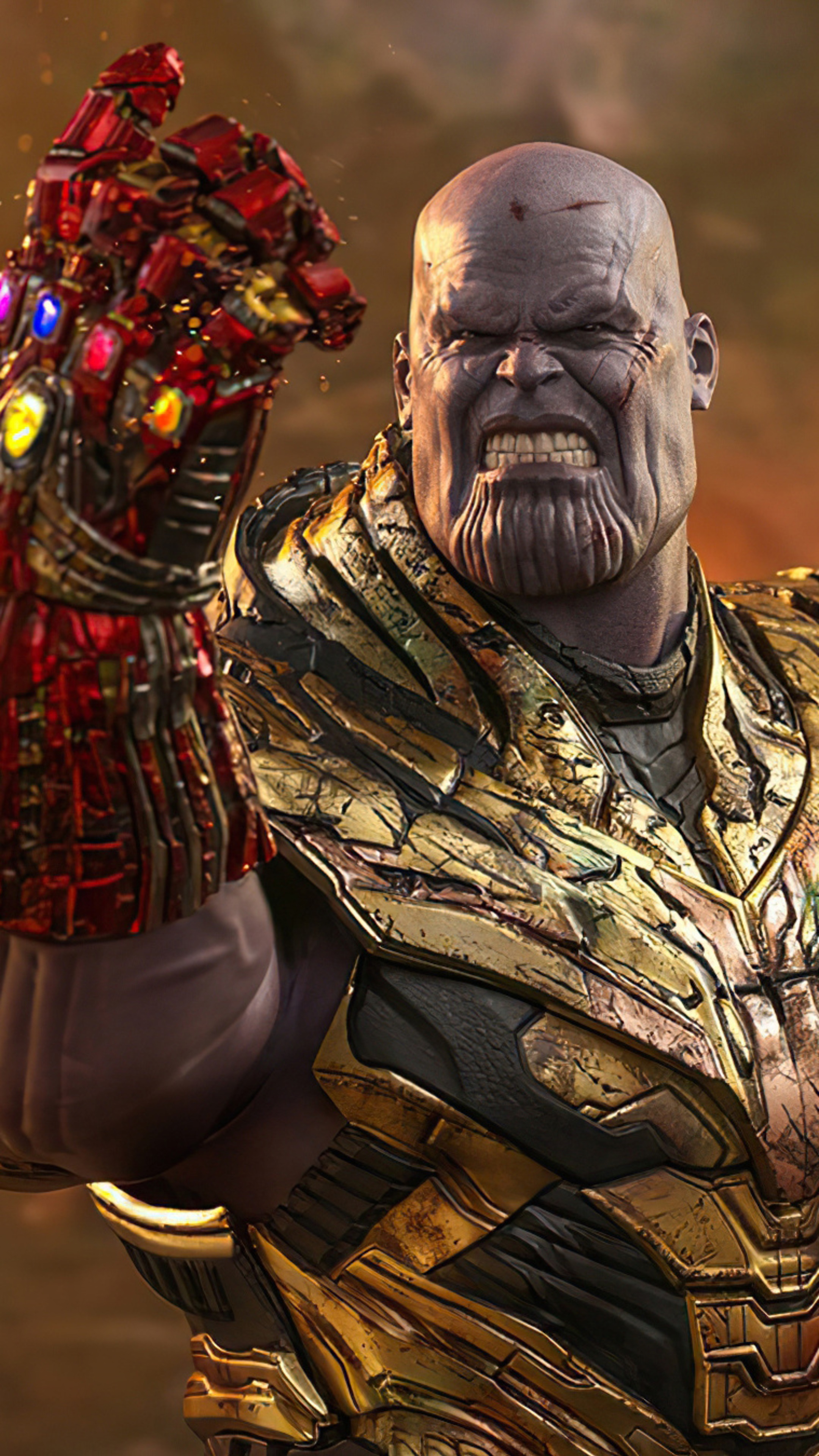Thanos with the Infinity Gauntlet HD Phone Wallpaper