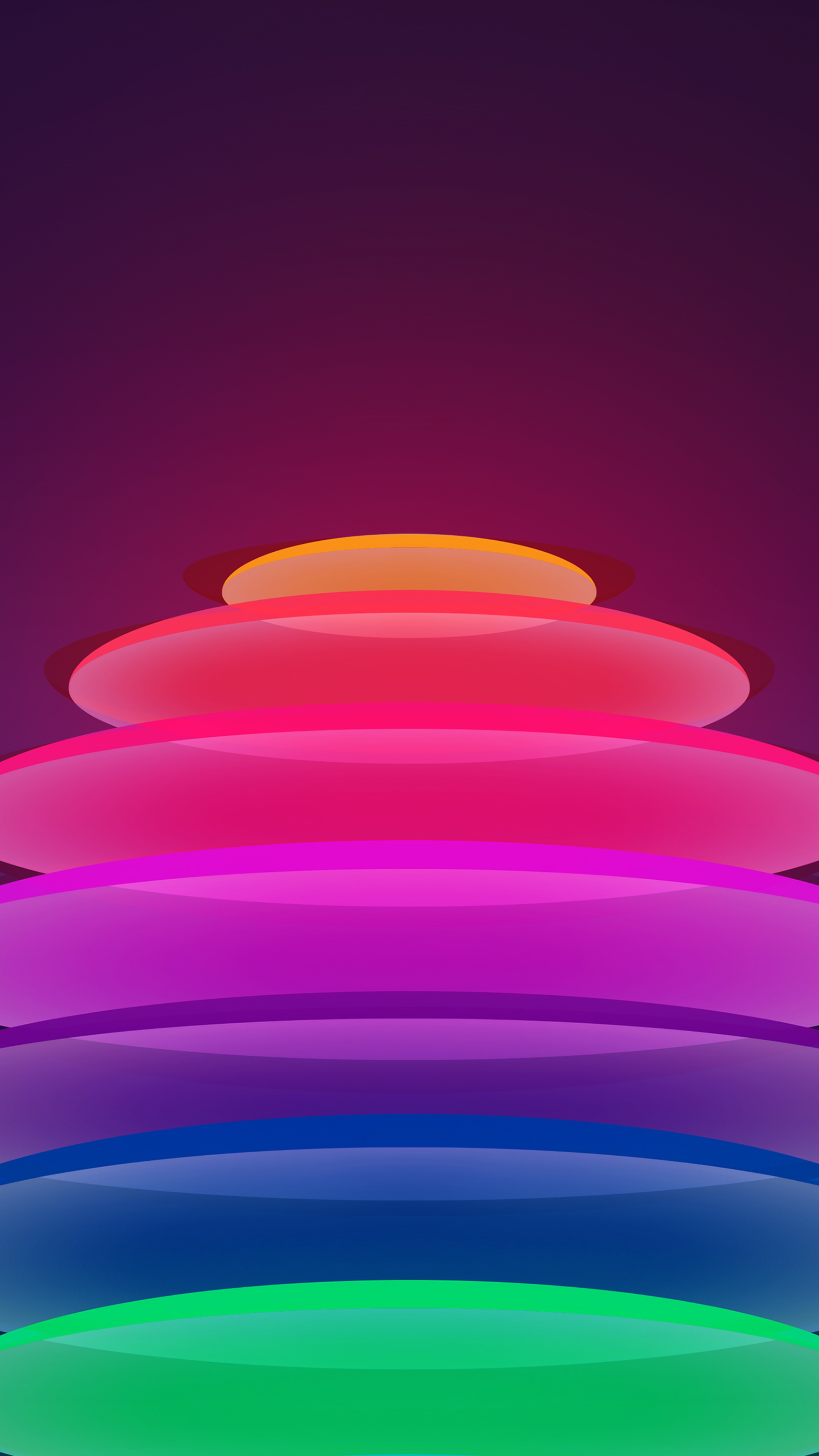 Abstract rainbow layered circles 4K HD Phone Wallpaper