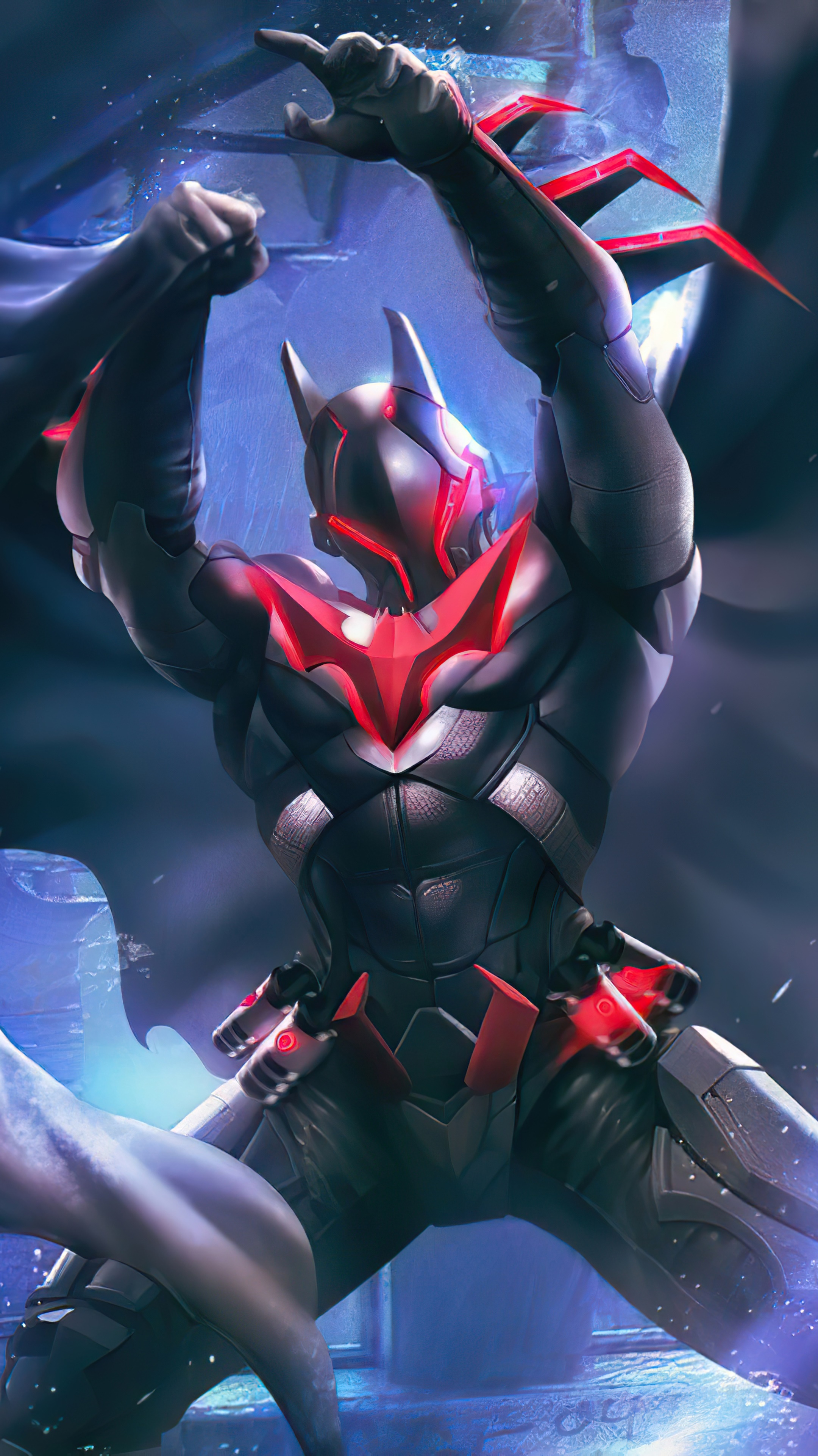 Batman from DC Comics in futuristic armor HD Phone Wallpaper
