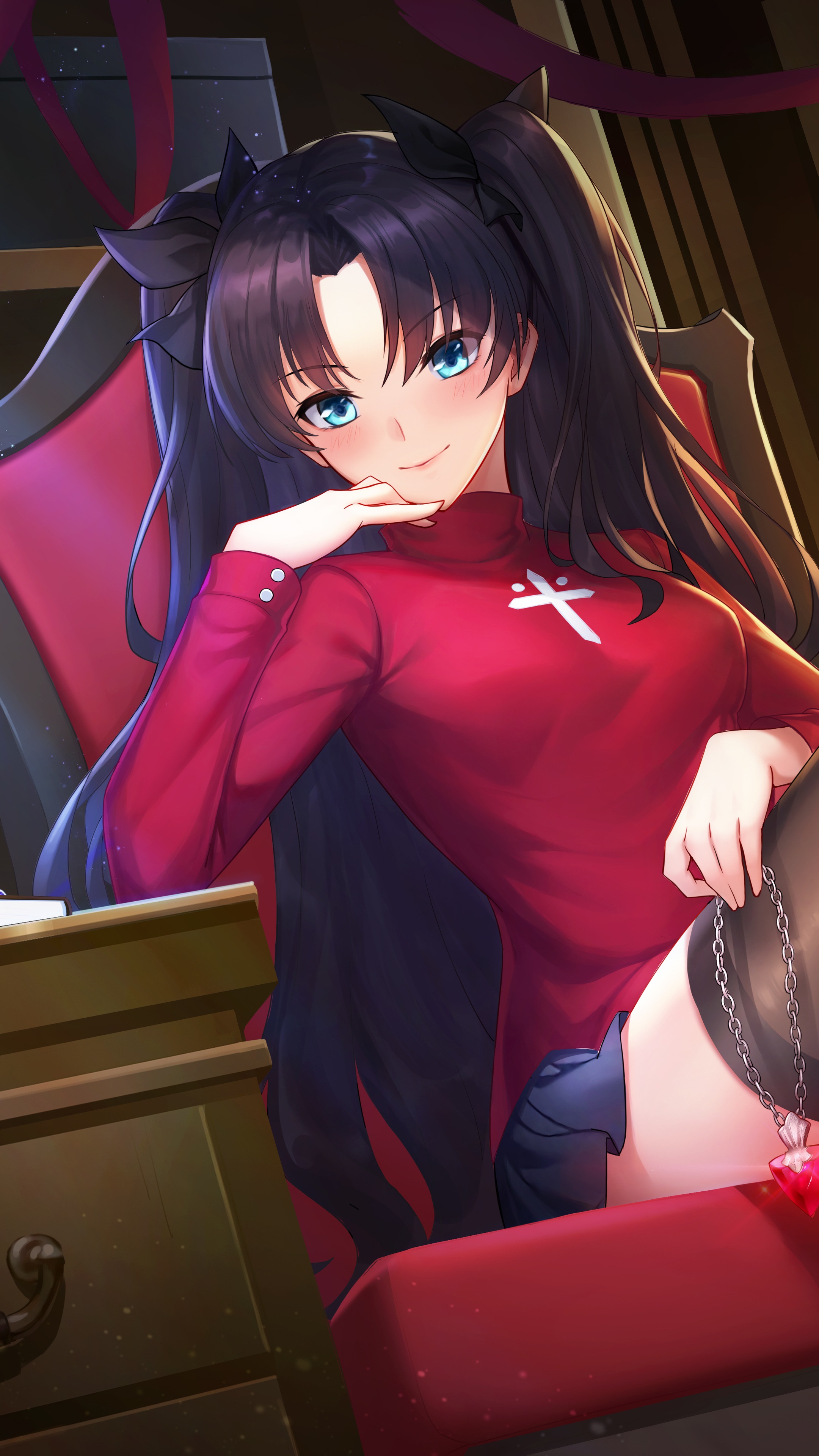 Rin Tohsaka from Fate/stay night HD Phone Wallpaper