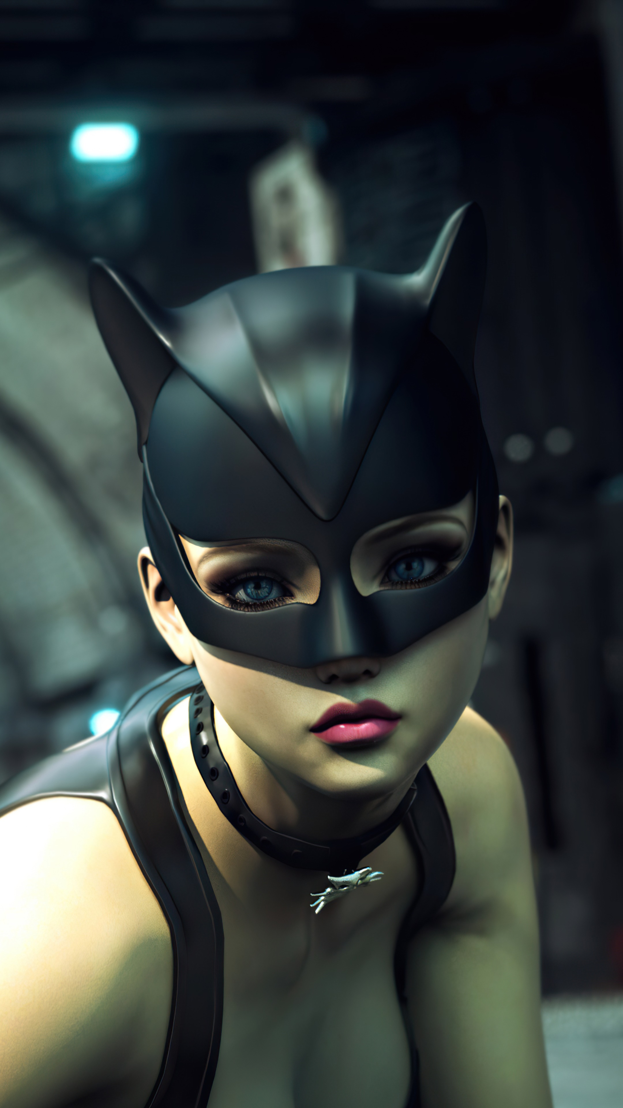 Catwoman artwork 4K HD Phone Wallpaper