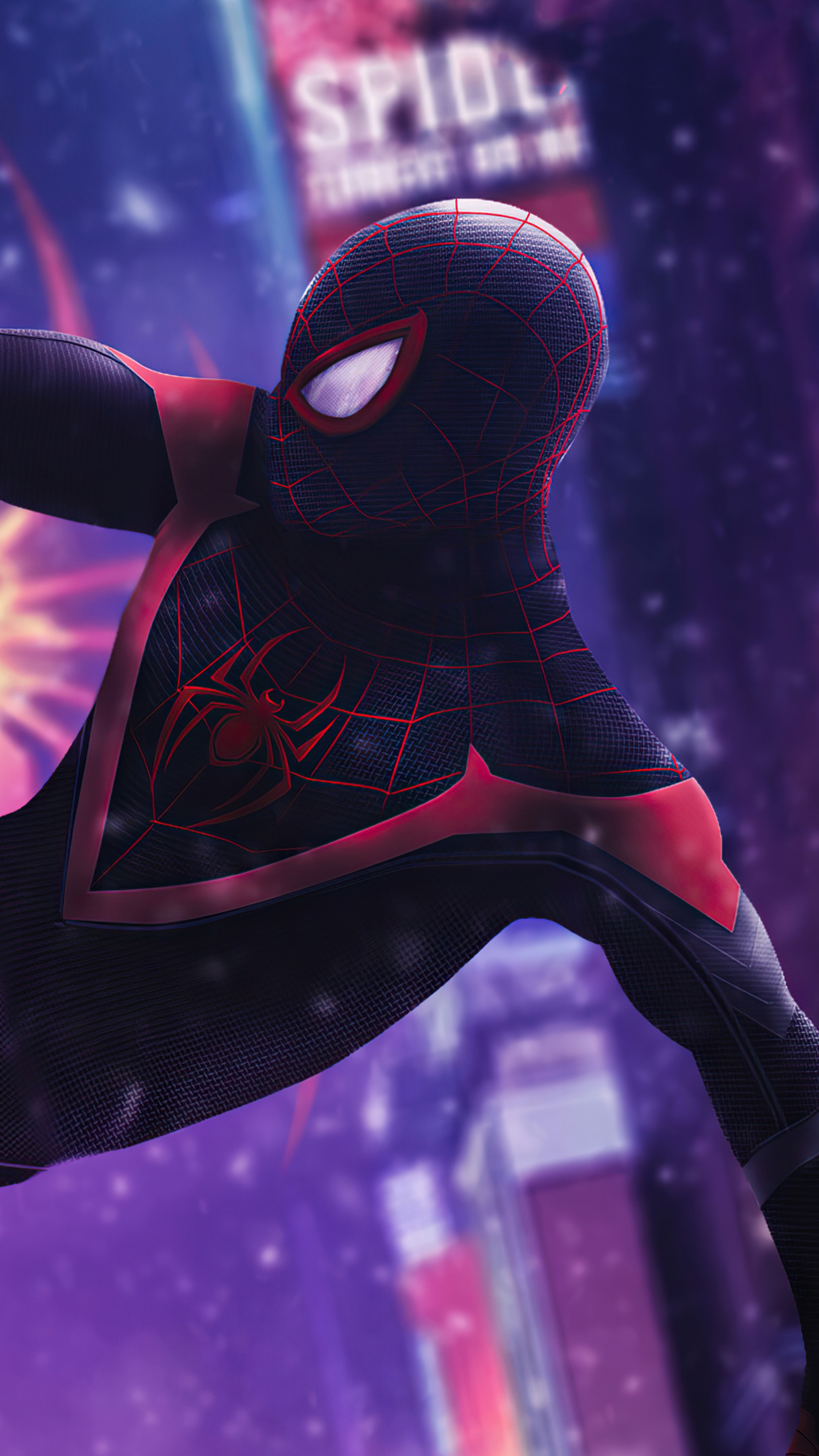 Miles Morales Spider-Man in 4K HD Phone Wallpaper