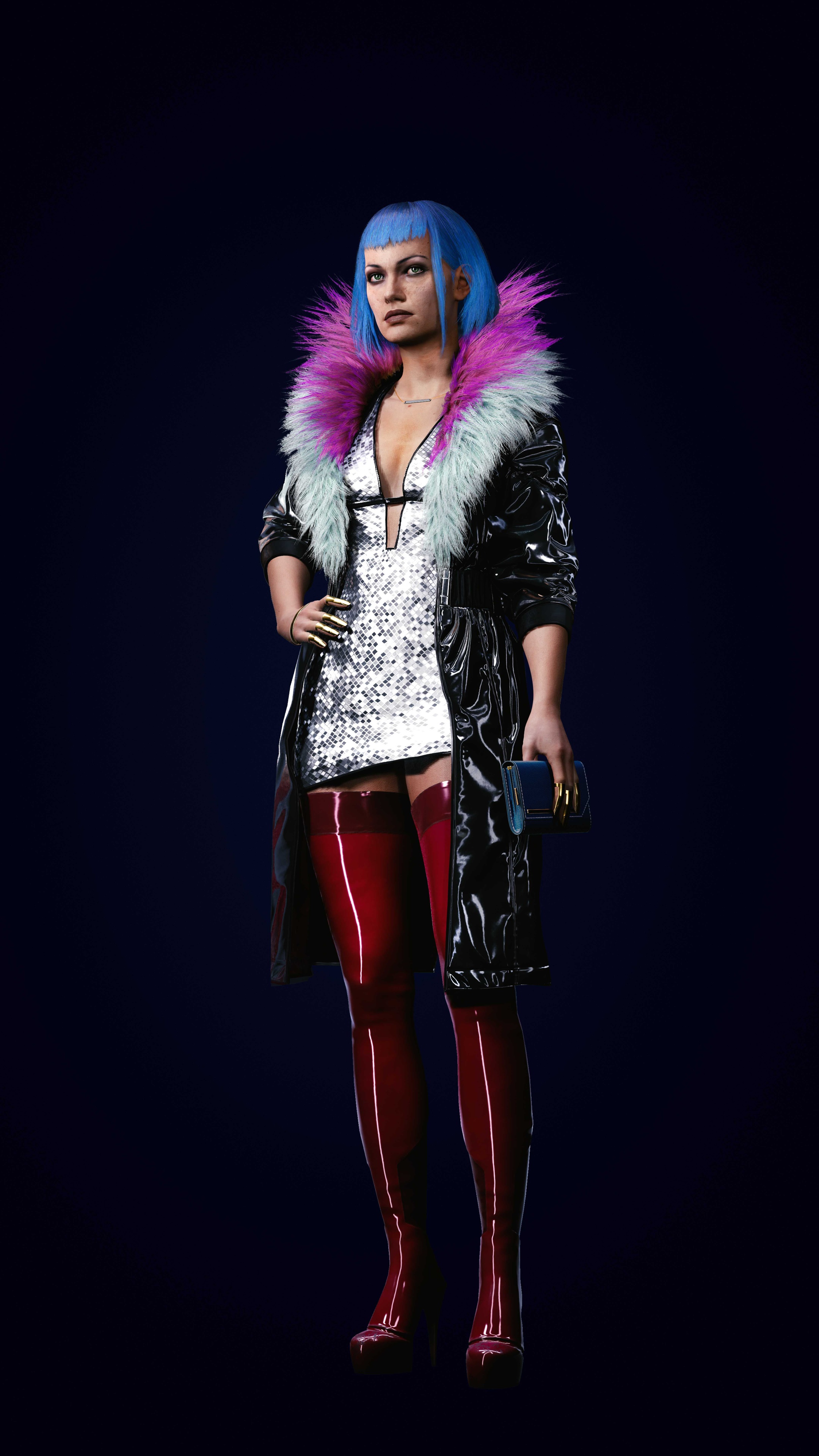 Female character from Cyberpunk 2077 HD Phone Wallpaper