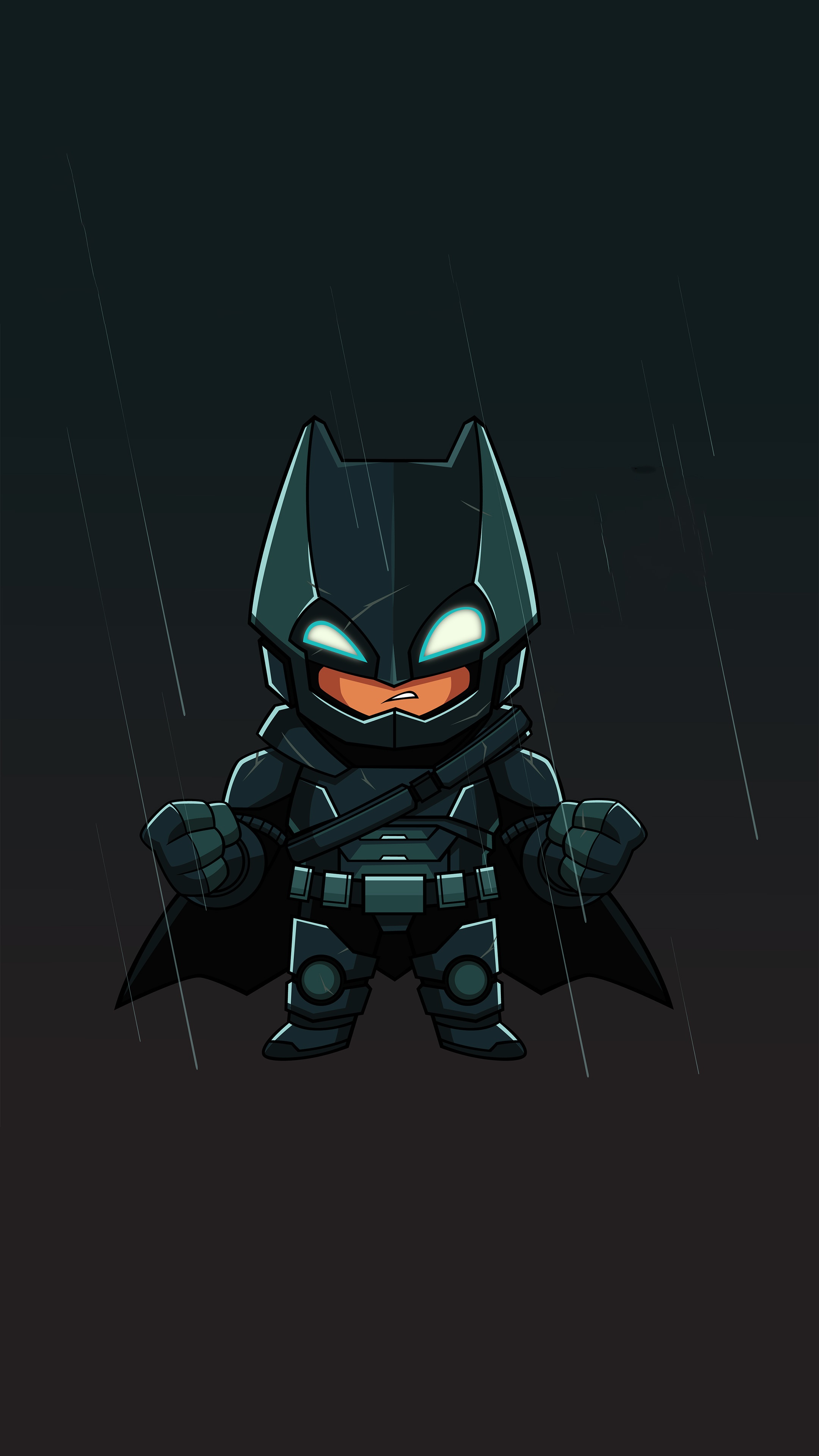Chibi Batman in Armor HD Phone Wallpaper