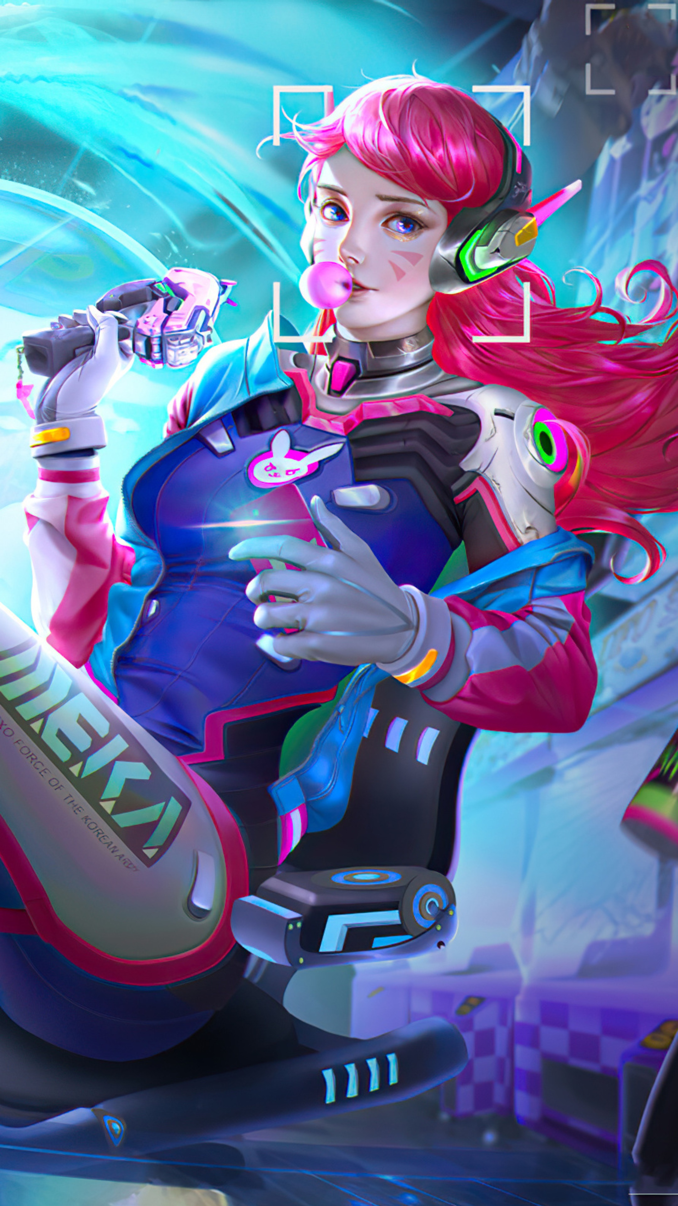 D.Va from Overwatch artwork 4K HD Phone Wallpaper