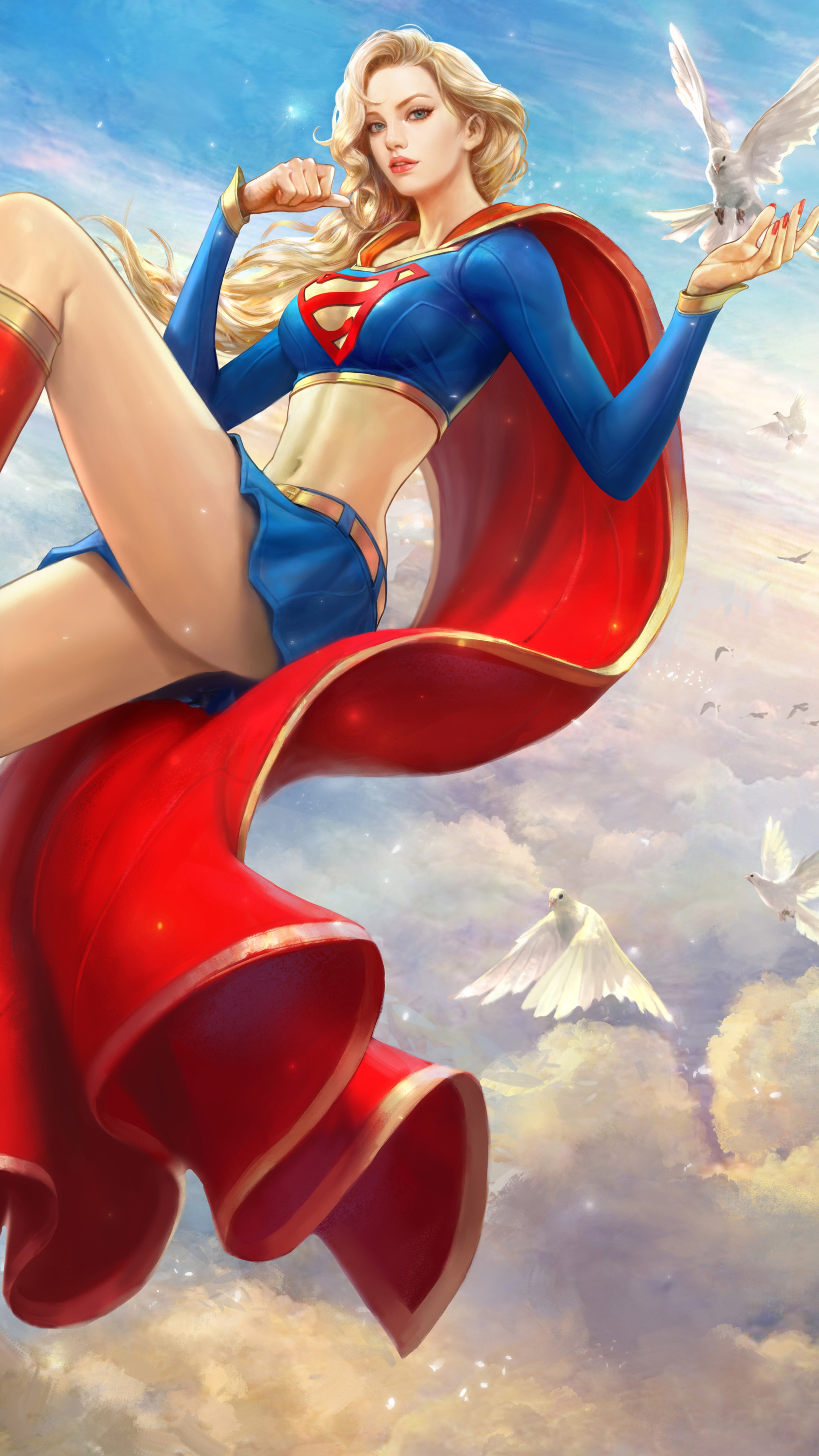 Supergirl artwork 4K HD Phone Wallpaper