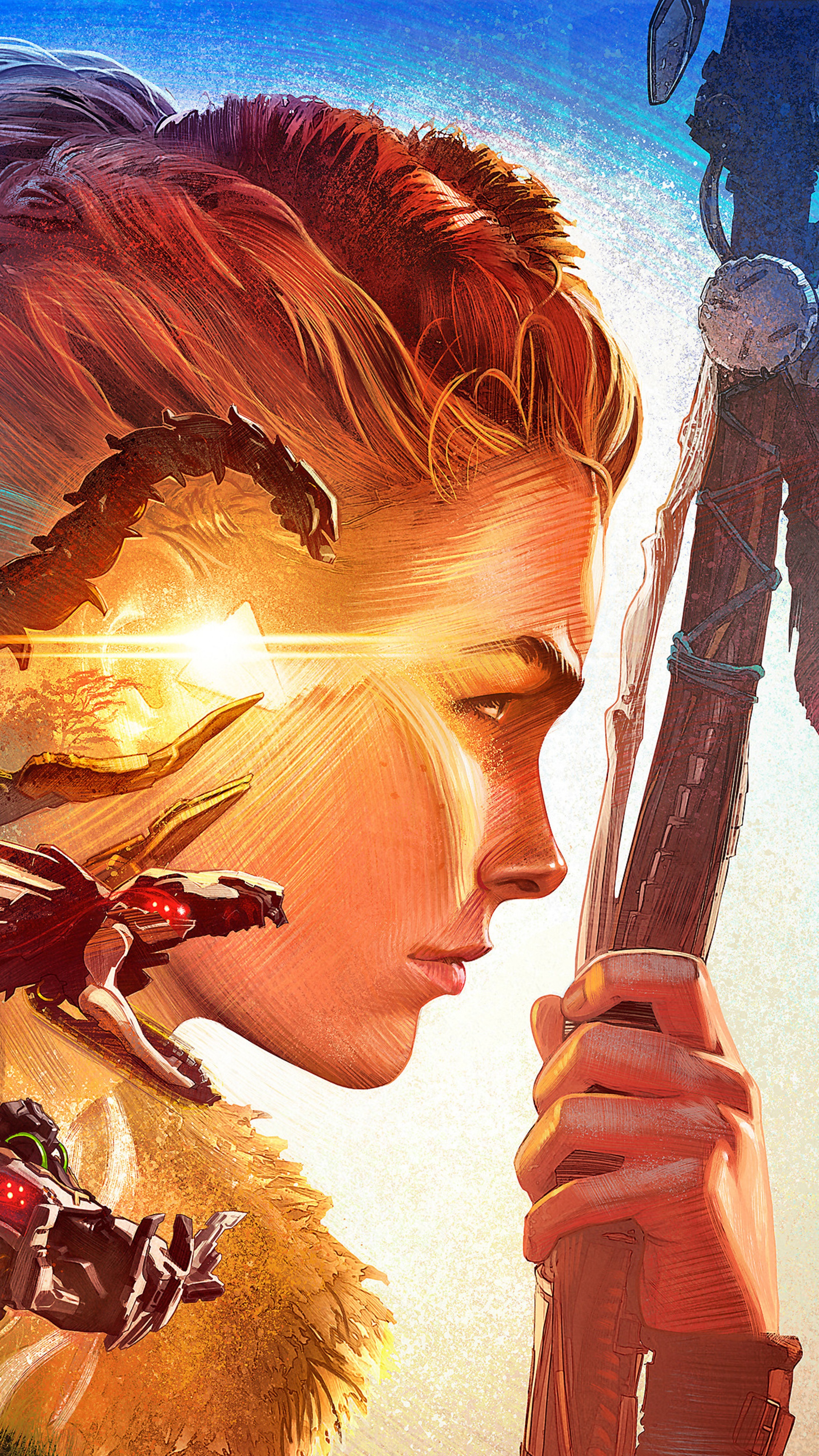 Aloy from Horizon Forbidden West 4K HD Phone Wallpaper
